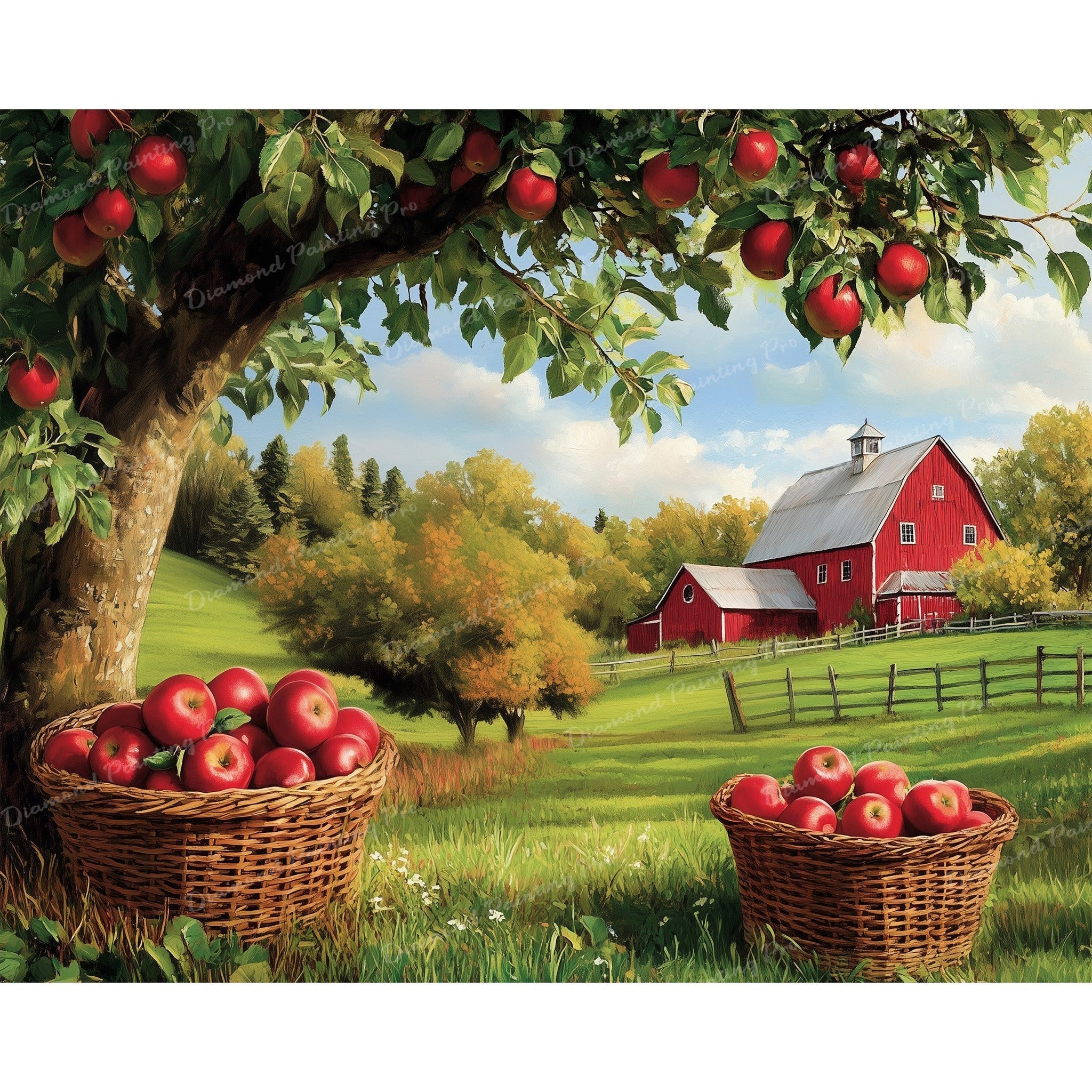 Apple Orchard Harvest | Diamond Painting - Image 2
