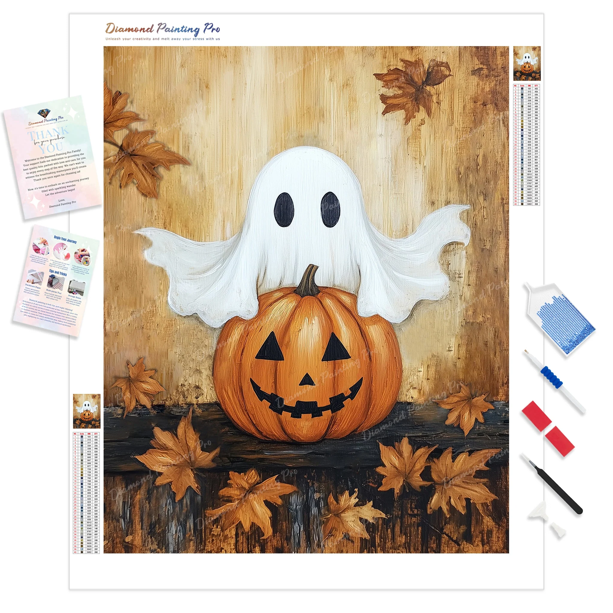 Boo and Pumpkin | Diamond Painting