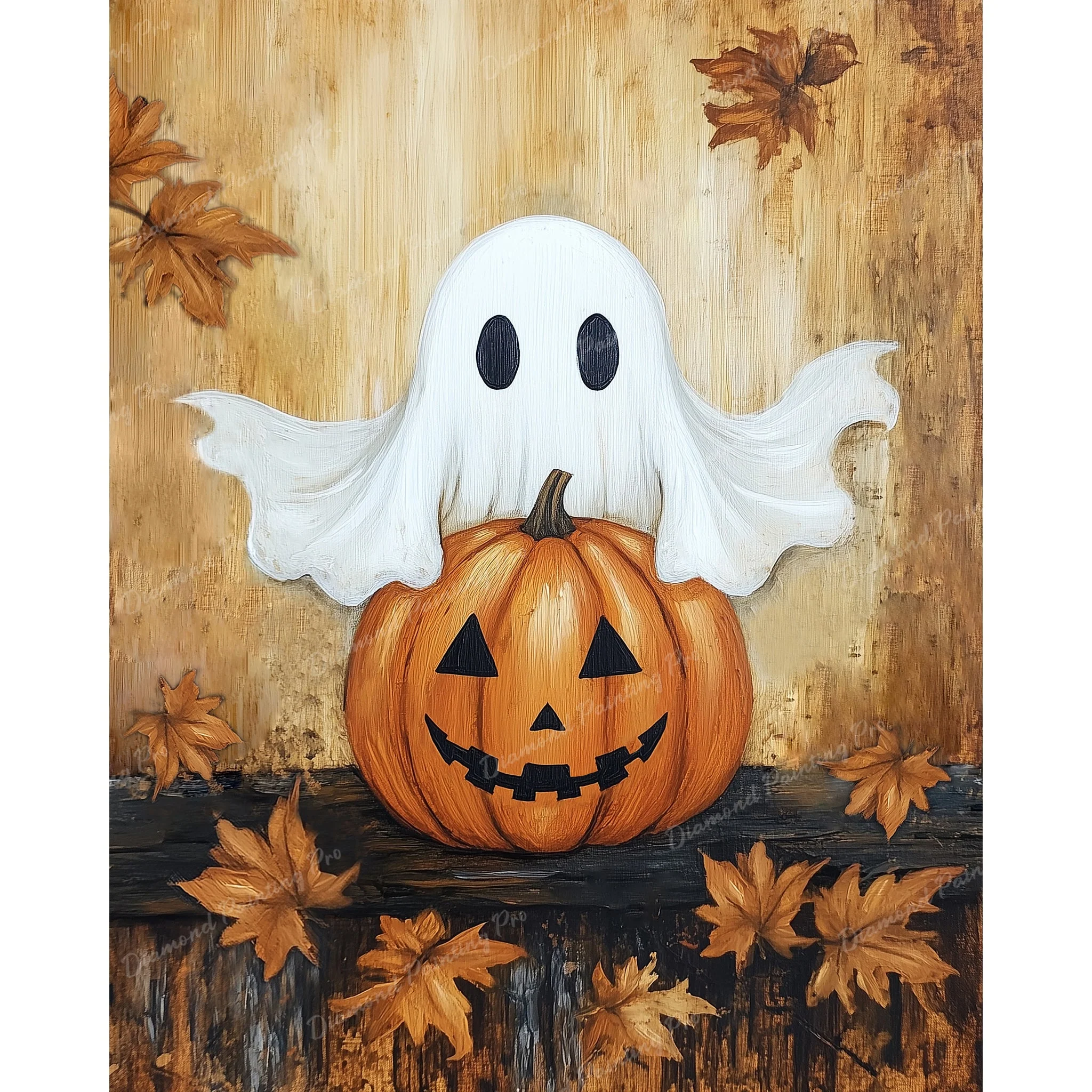 Boo and Pumpkin | Diamond Painting - Image 2