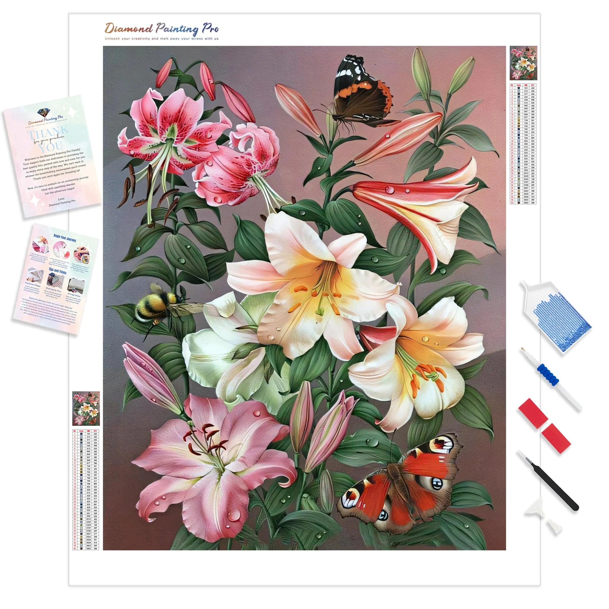 Butterflies and Flowers | Diamond Painting
