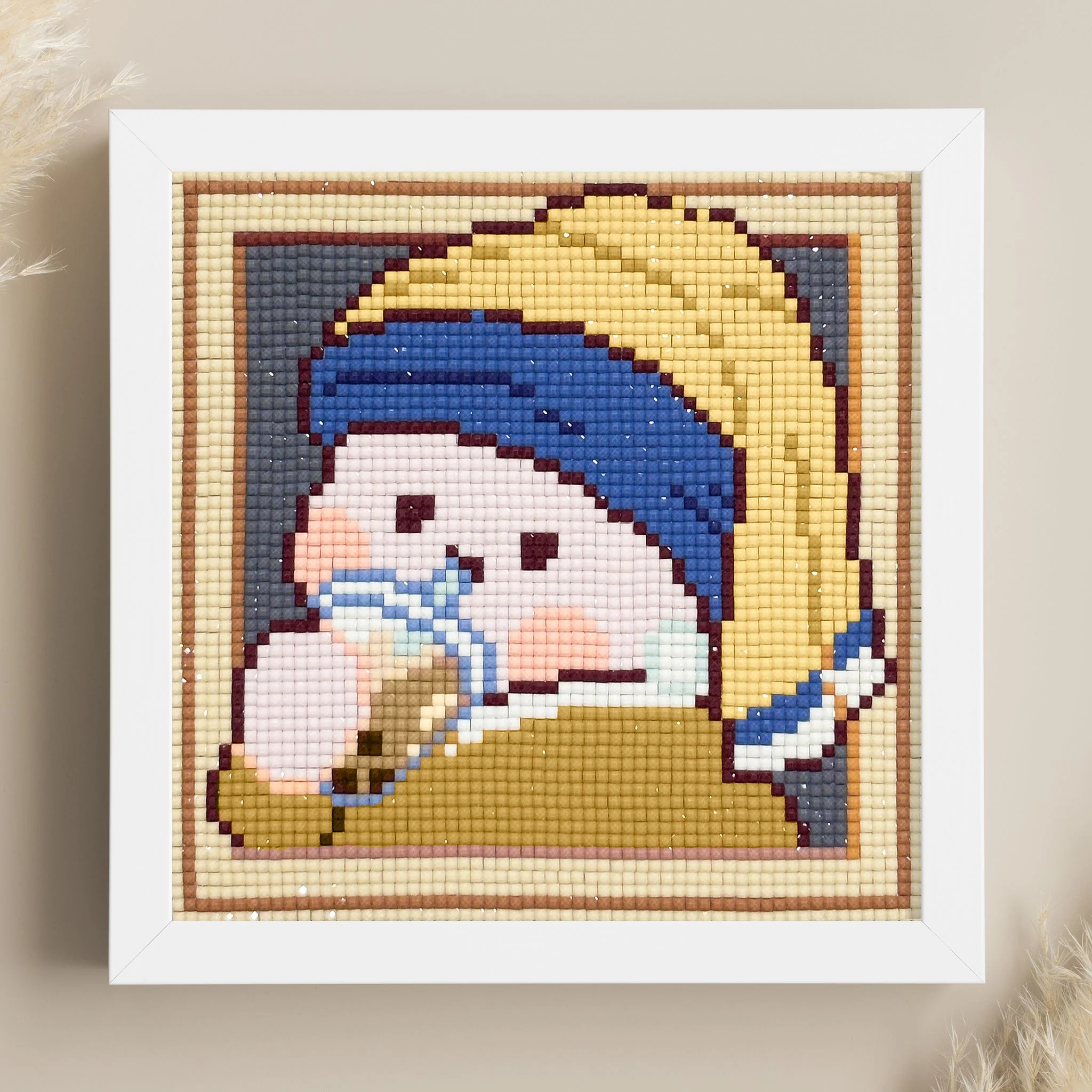 Girl with a Pearl Earring and Boba Tea | Frame Included | Diamond Painting - Image 2