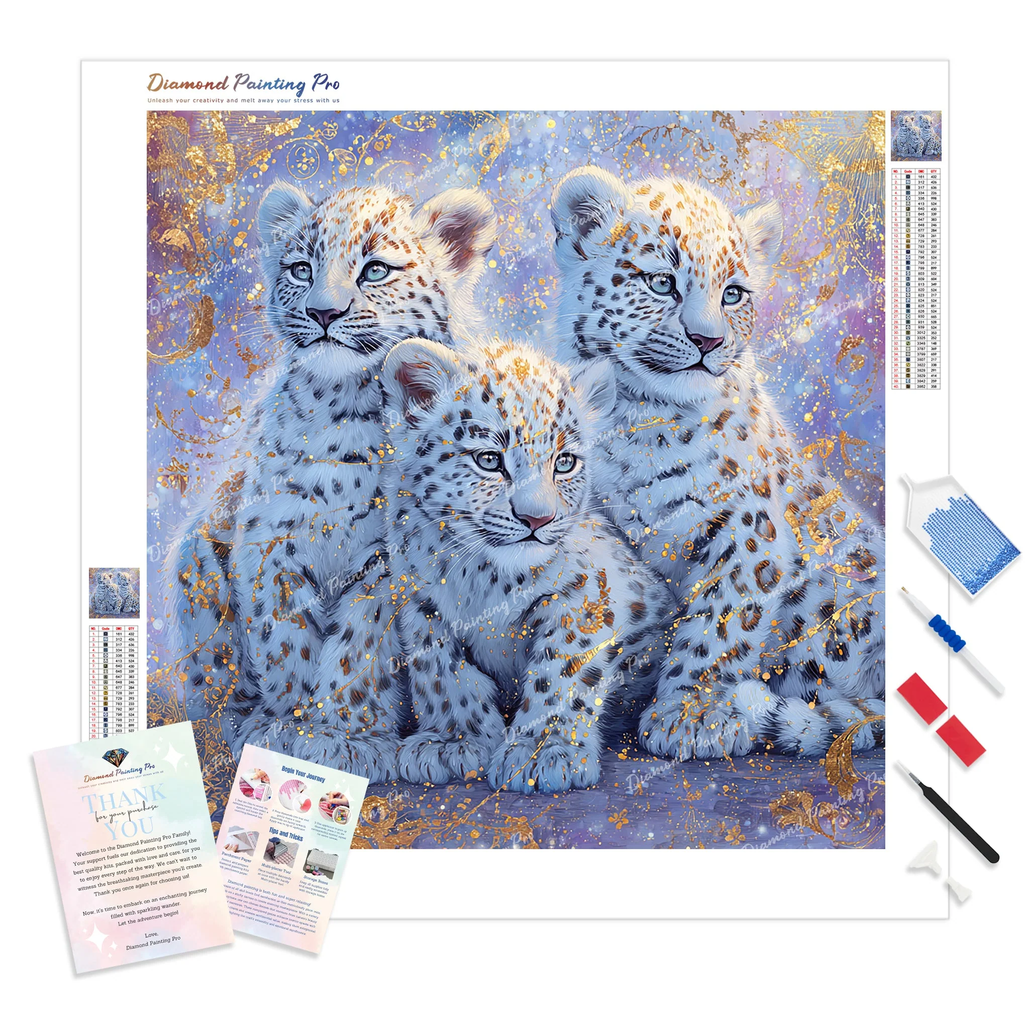 Celestial Snow Leopards | Diamond Painting
