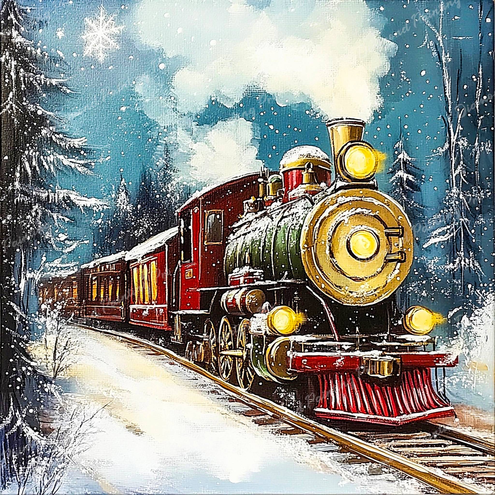 Christmas Express Train | Diamond Painting - Image 2