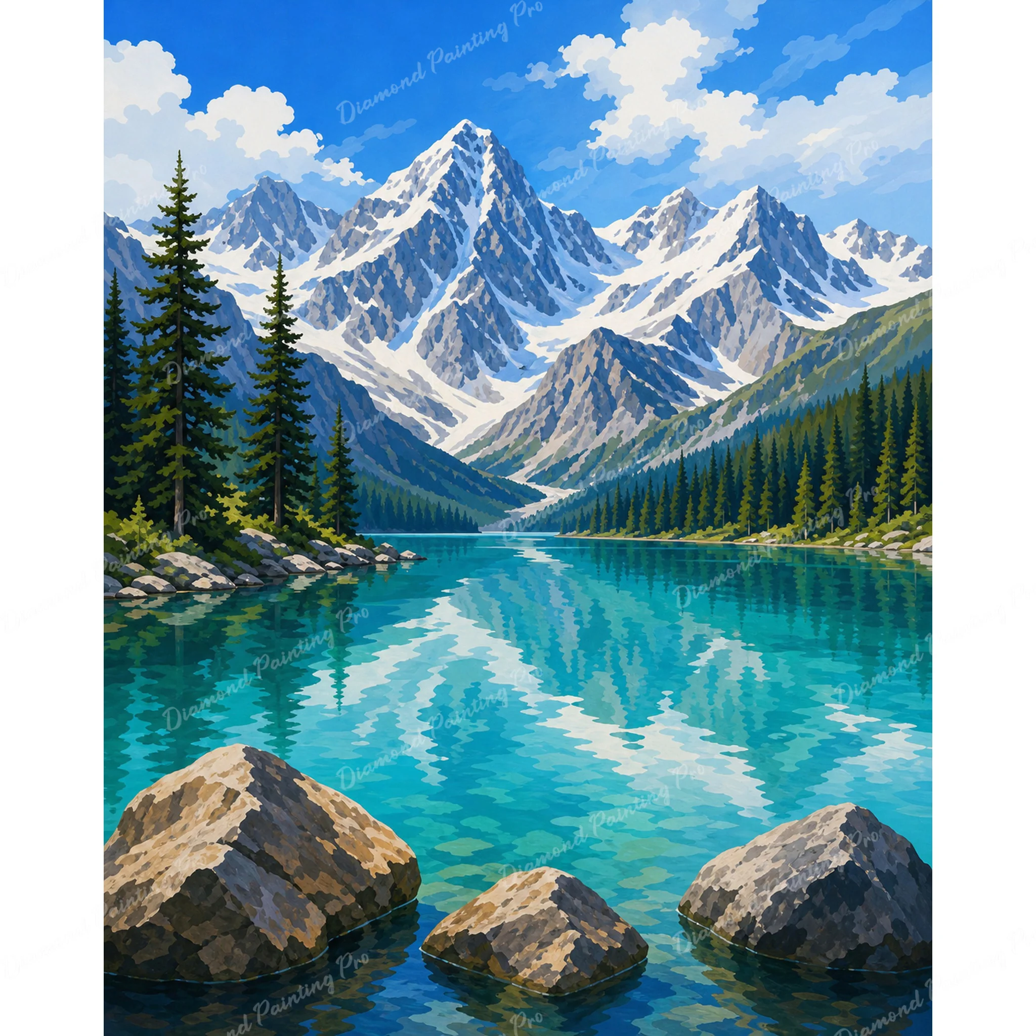 Clear Alpine Mirror | Diamond Painting - Image 2