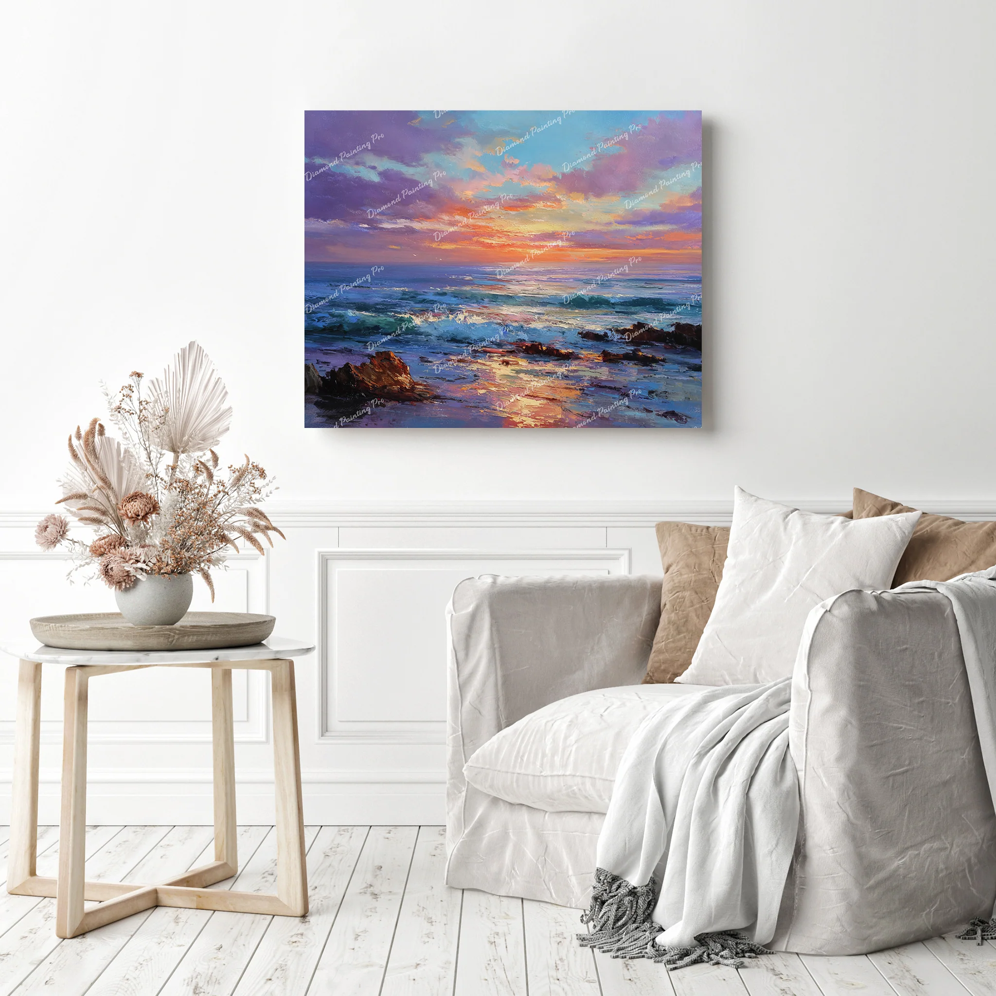 Coastal Beach Sunset | Diamond Painting - Image 3