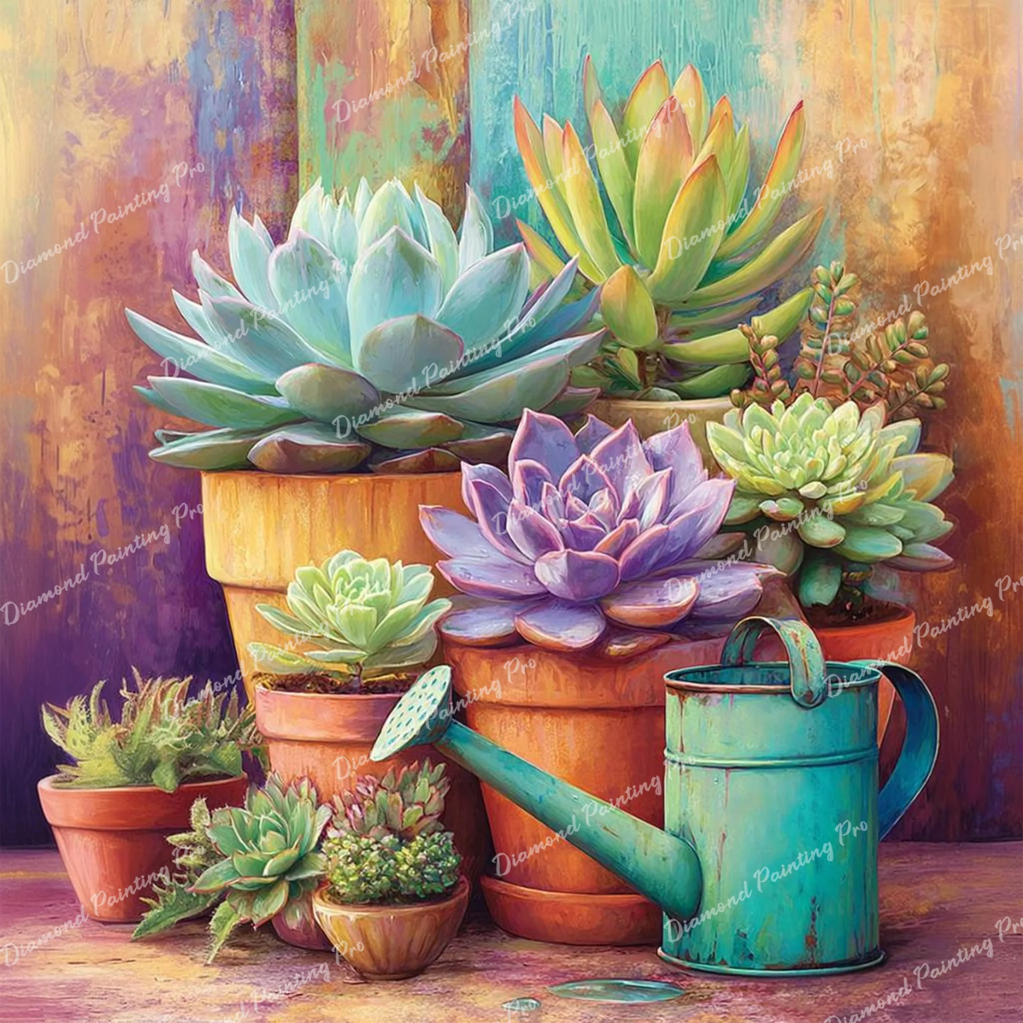 Colorful Succulents | Diamond Painting - Image 2