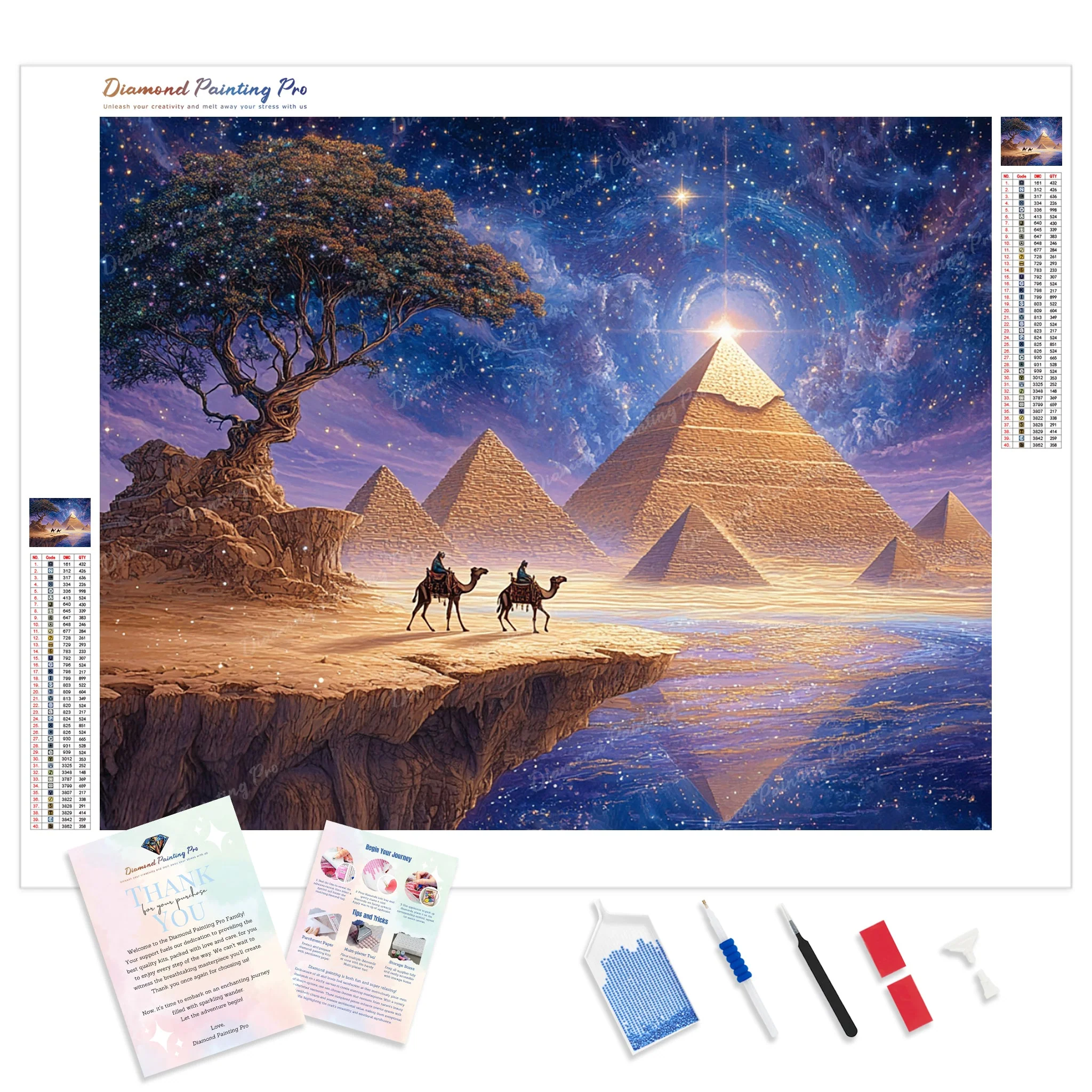 Cosmic Pyramids | Diamond Painting