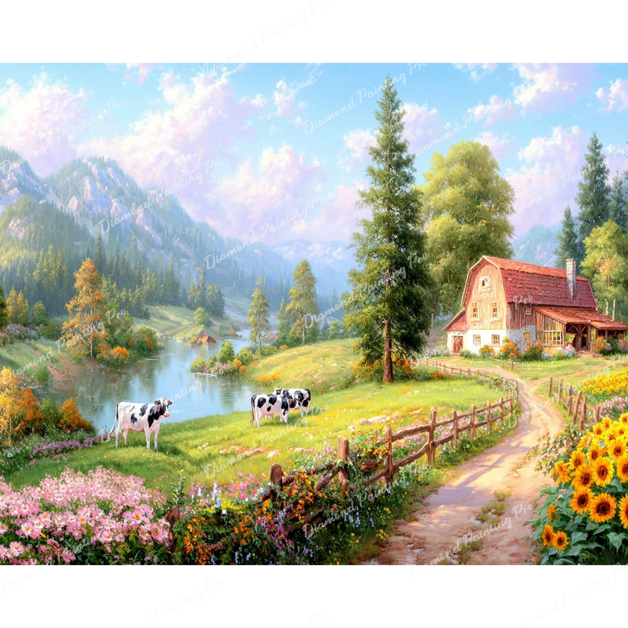 Countryside Farm | Diamond Painting - Image 2