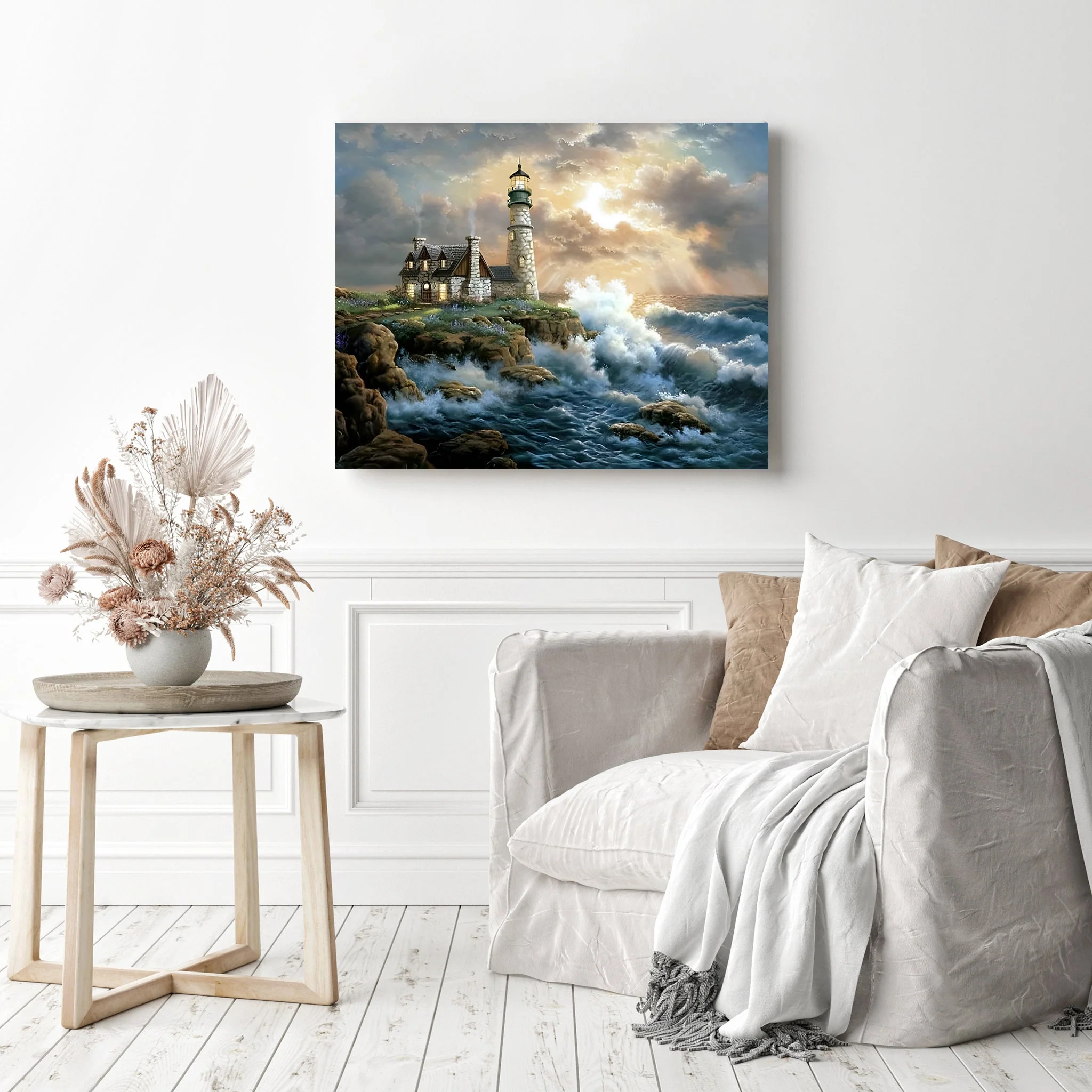 Crashing Waves Lighthouse | Diamond Painting - Image 3