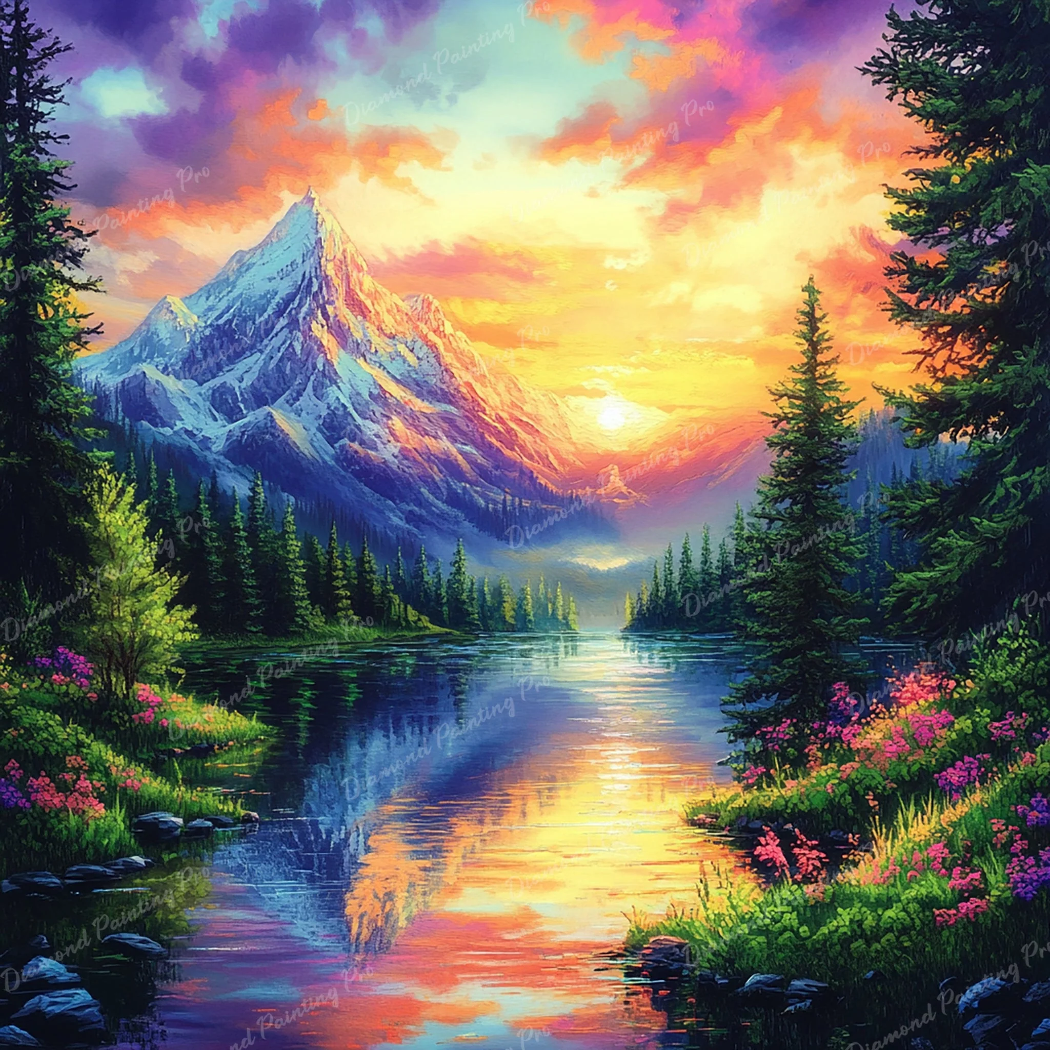 Crimson Peak Reflections | Diamond Painting - Image 2