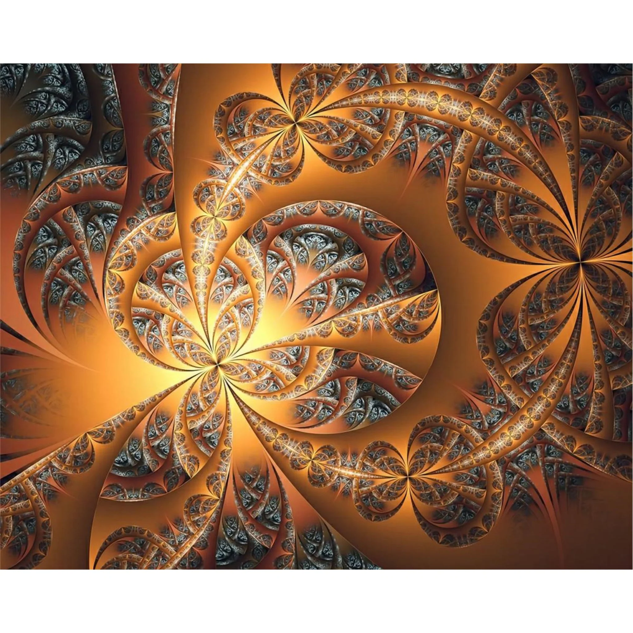 Abstract Gold Spiral | Diamond Painting - Image 2