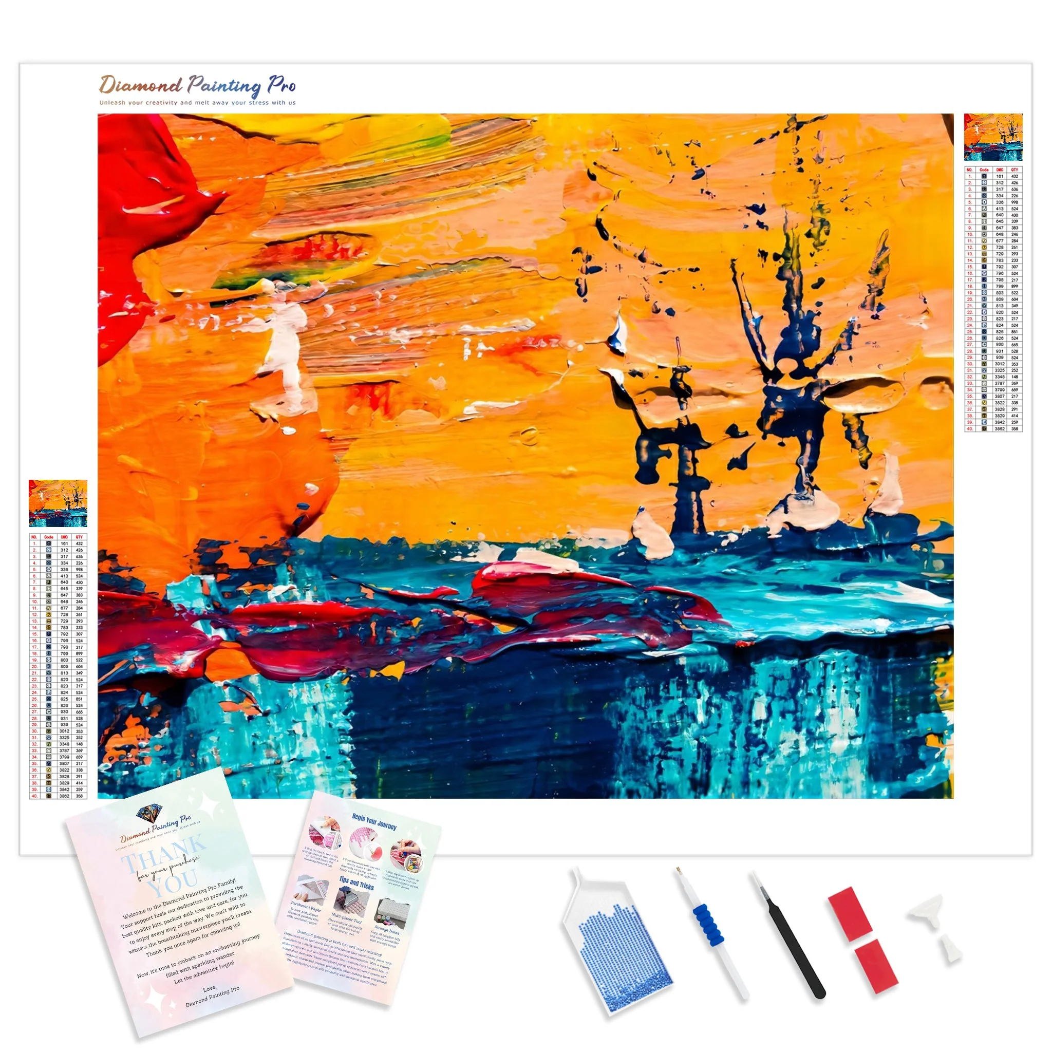 Abstract Color Splatter | Diamond Painting
