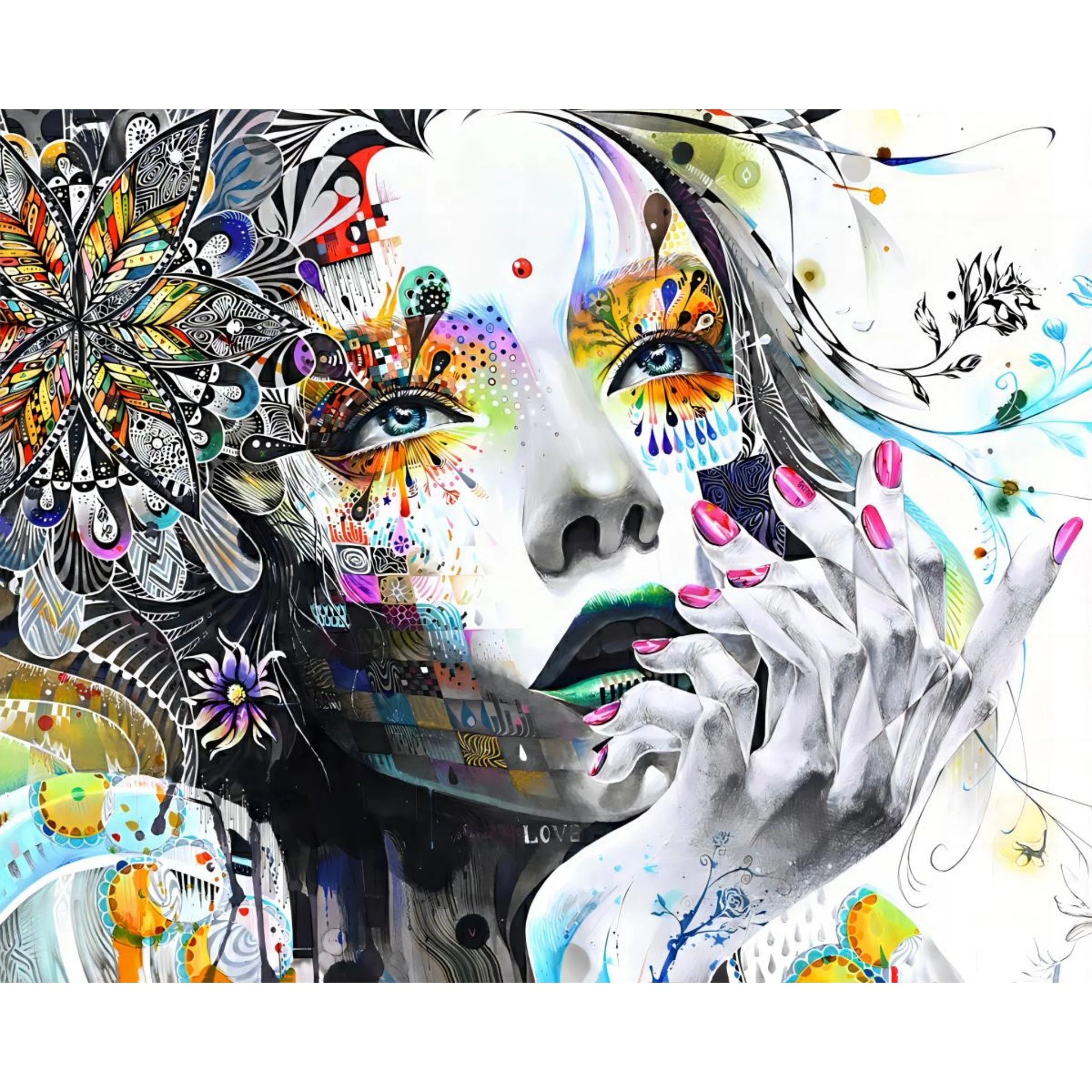 Abstract Girl | Diamond Painting - Image 2