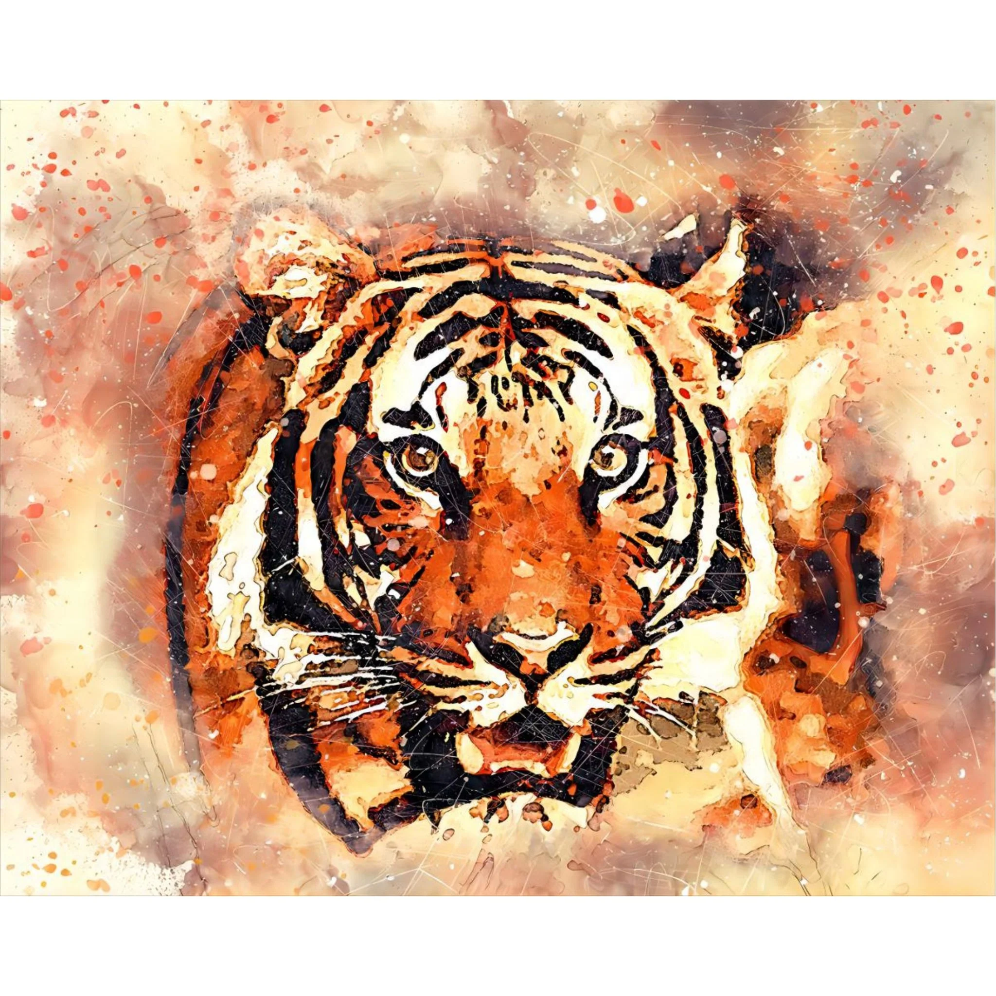 Abstract Tiger | Diamond Painting - Image 2