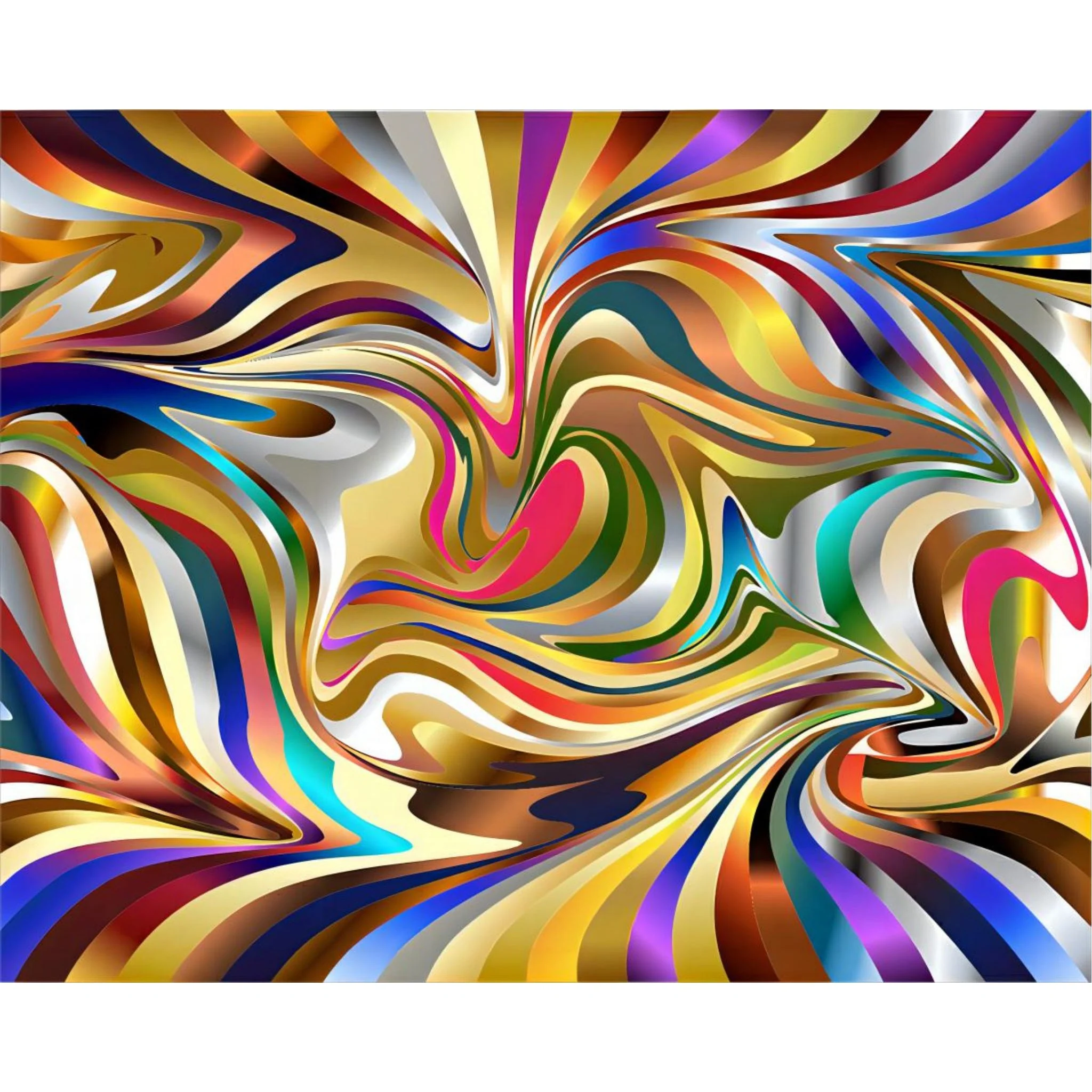 Abstract Metallic Flow | Diamond Painting - Image 2