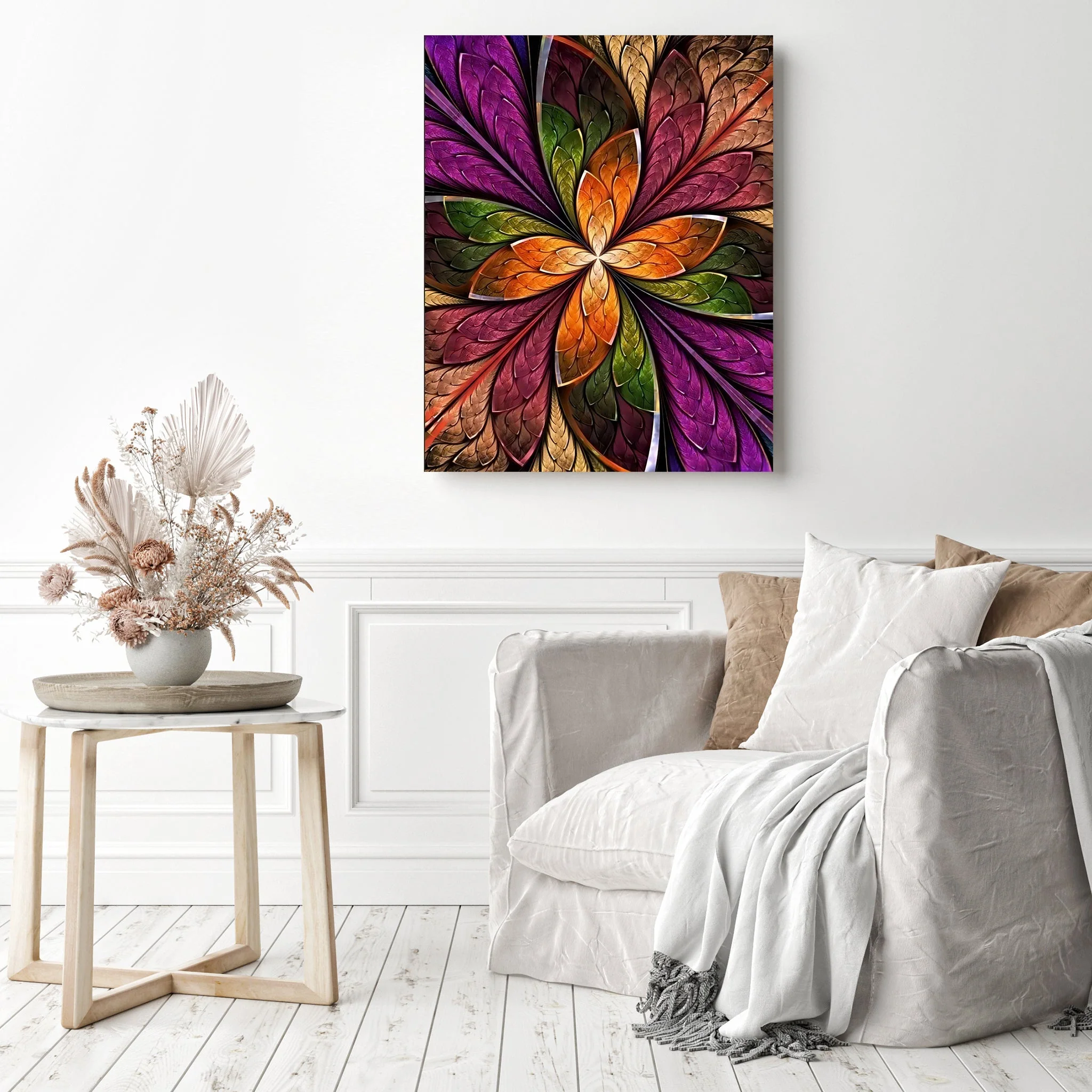 Fractal Flower in Multicolors | Diamond Painting - Image 3