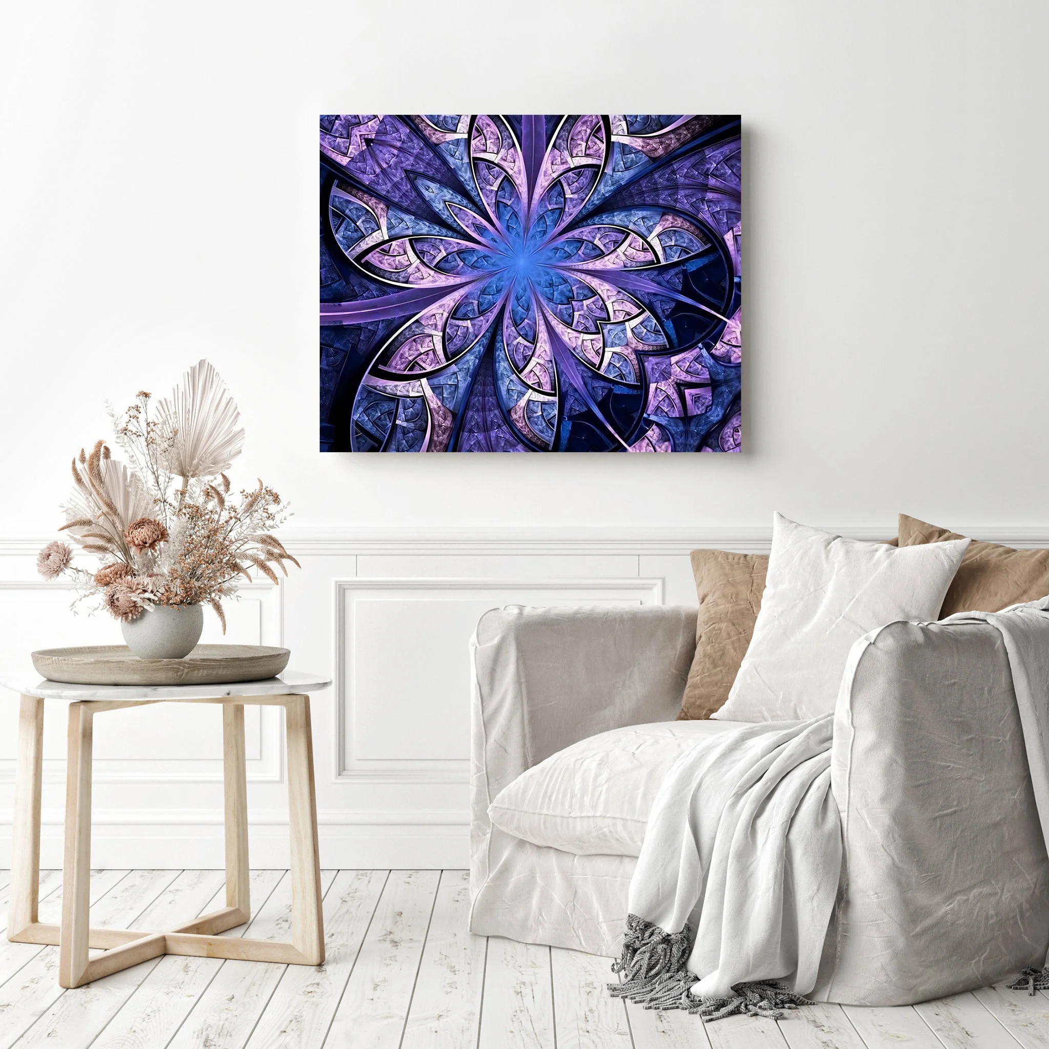 Violet Fractal Flower | Diamond Painting - Image 3