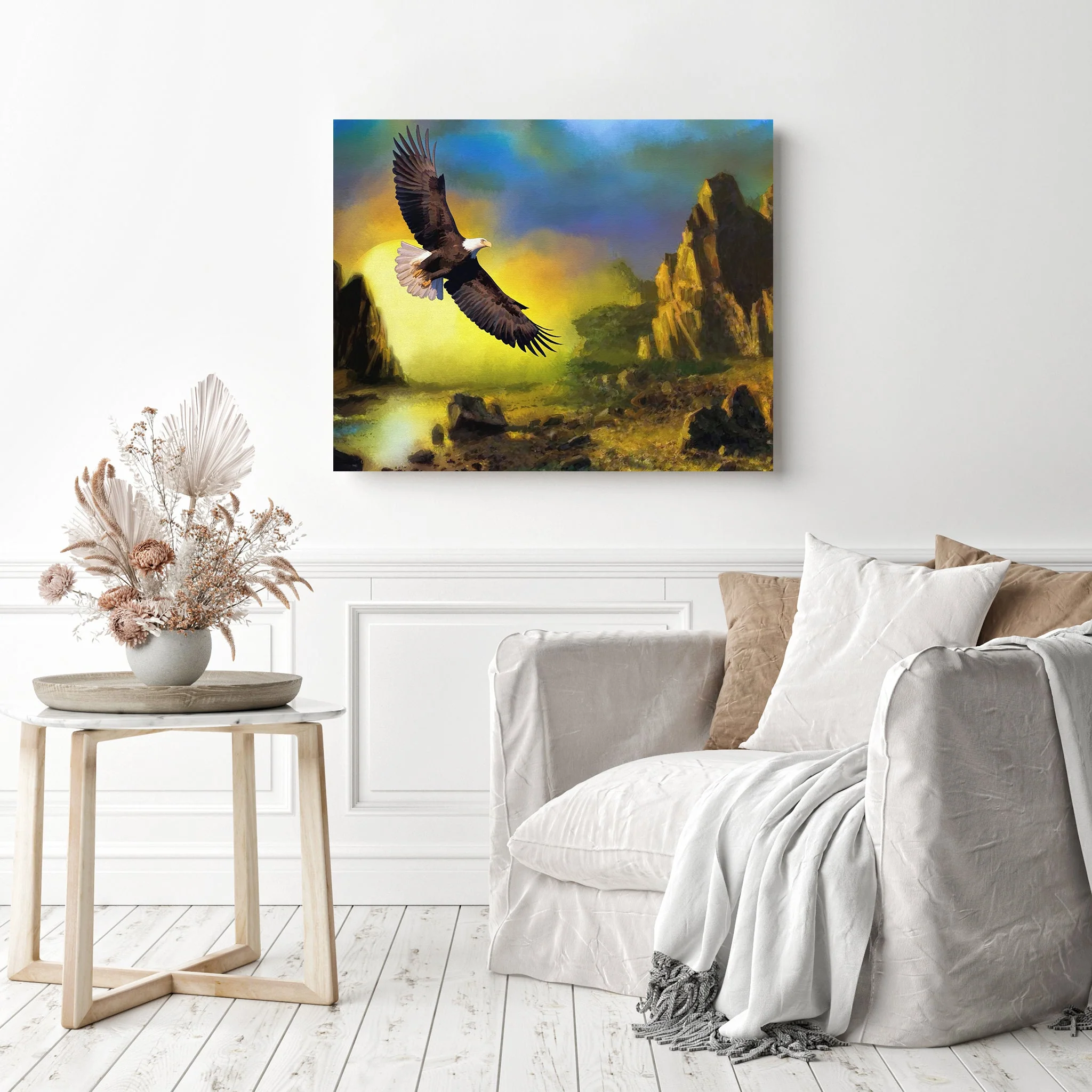 Eagle over Land | Diamond Painting - Image 3
