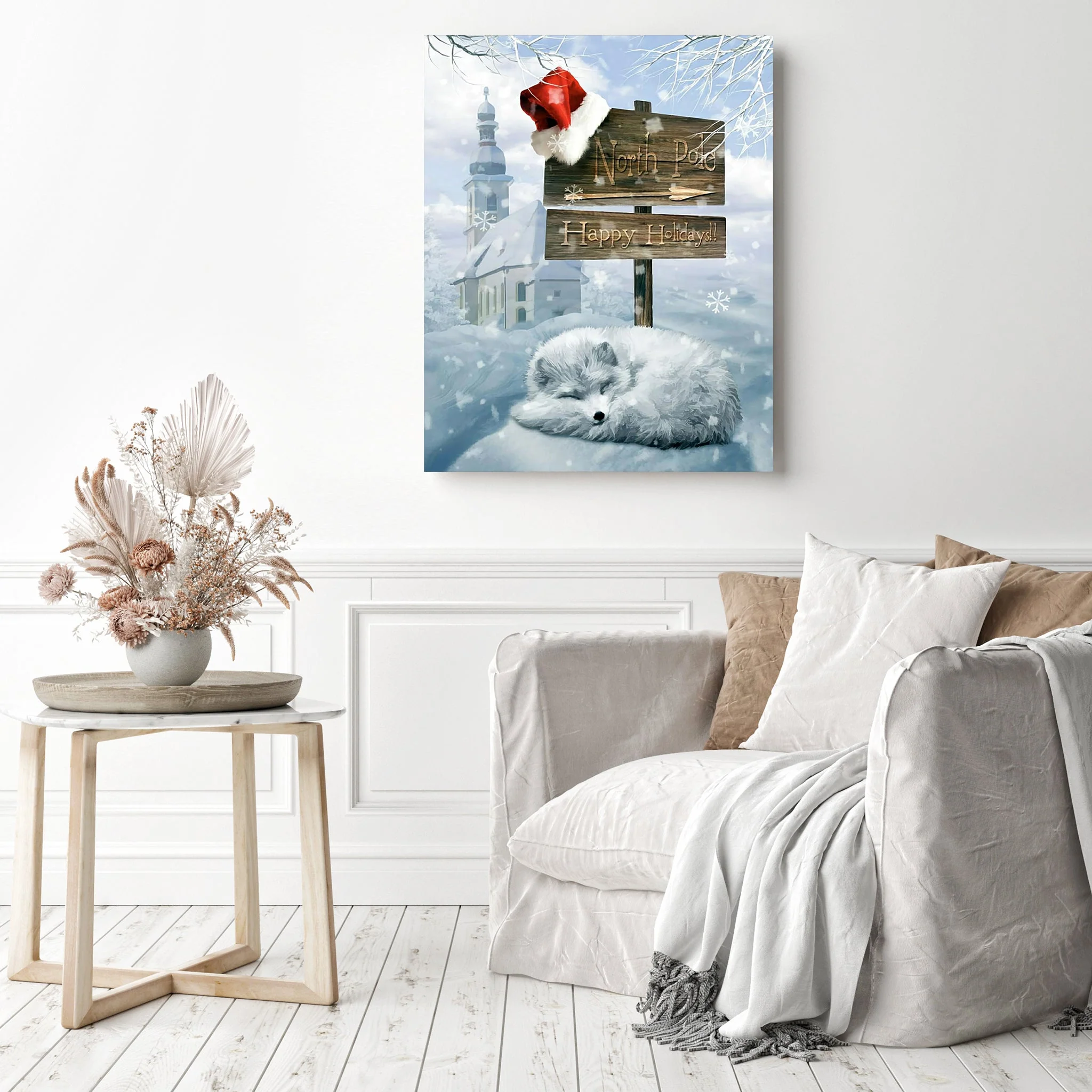 Sleepy Winter Fox | Diamond Painting - Image 3