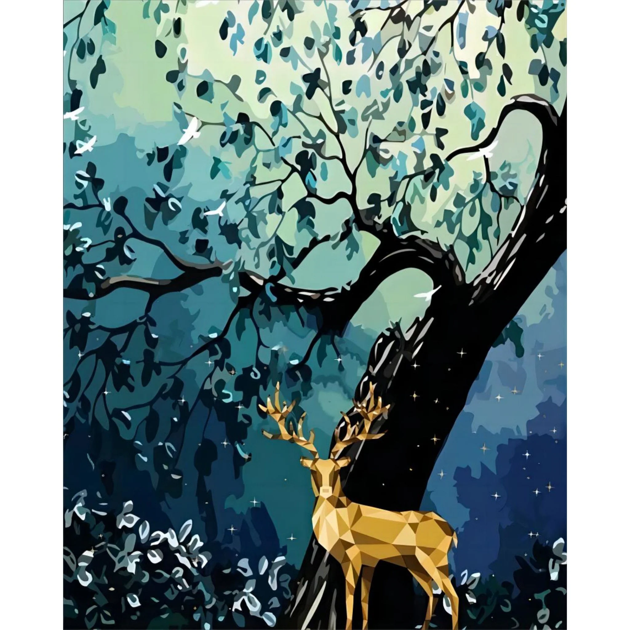 Golden Deer | Diamond Painting - Image 2