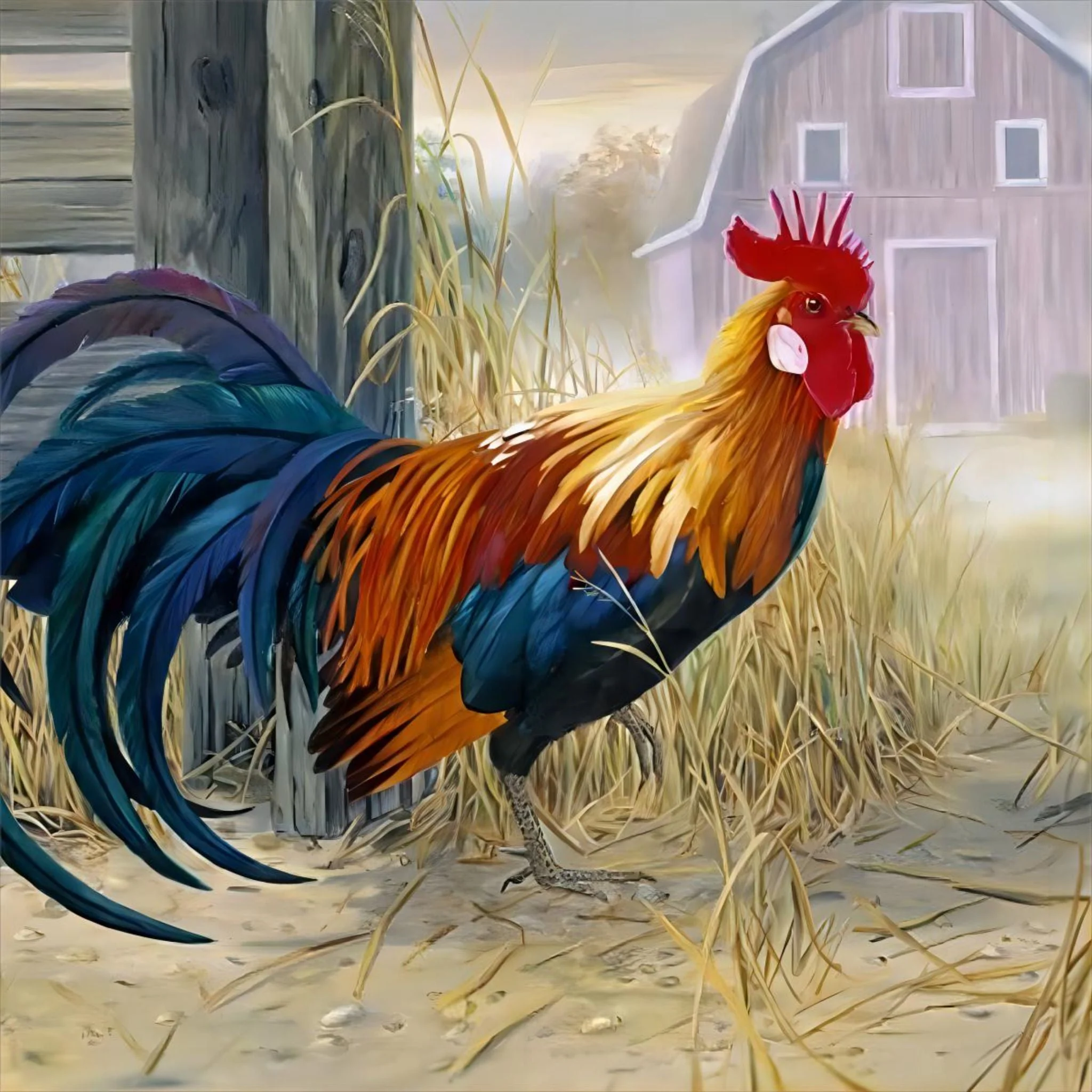 Farm Rooster | Diamond Painting - Image 2