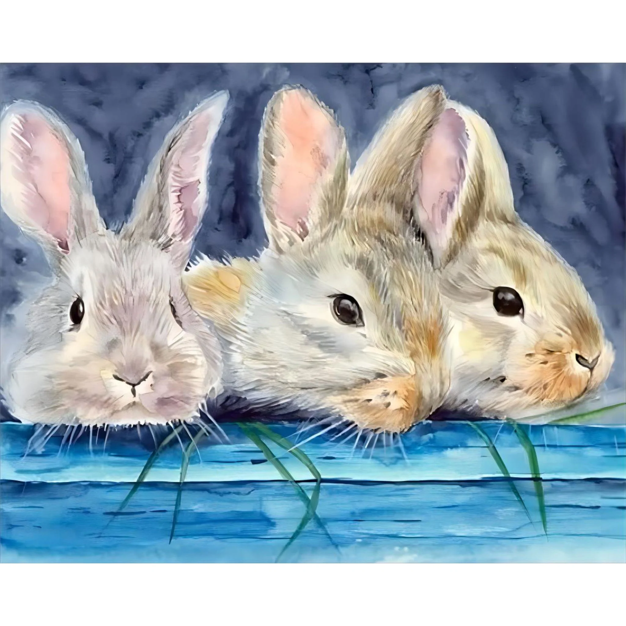 Three Rabbits | Diamond Painting - Image 2