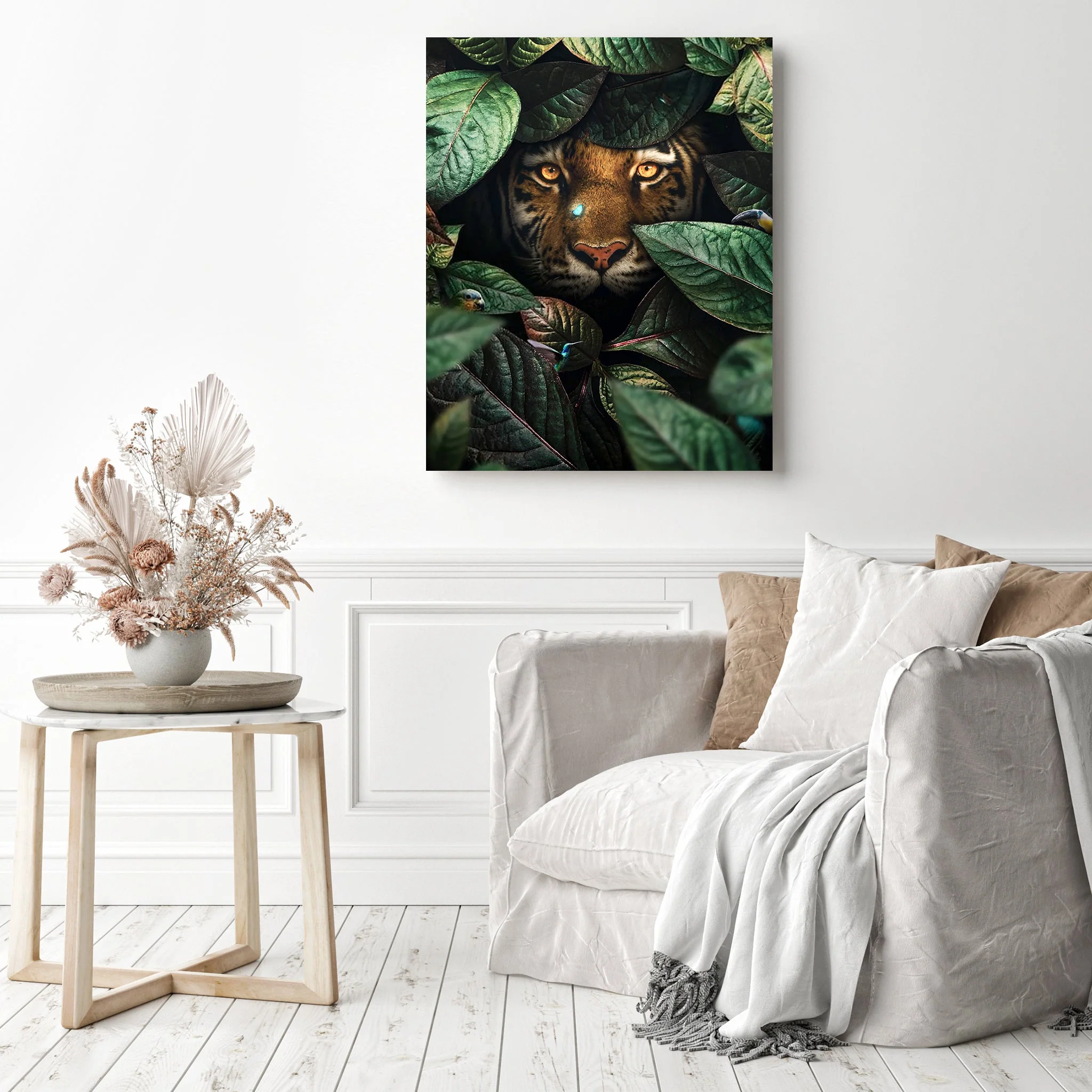 Tiger in Leaves | Diamond Painting - Image 3