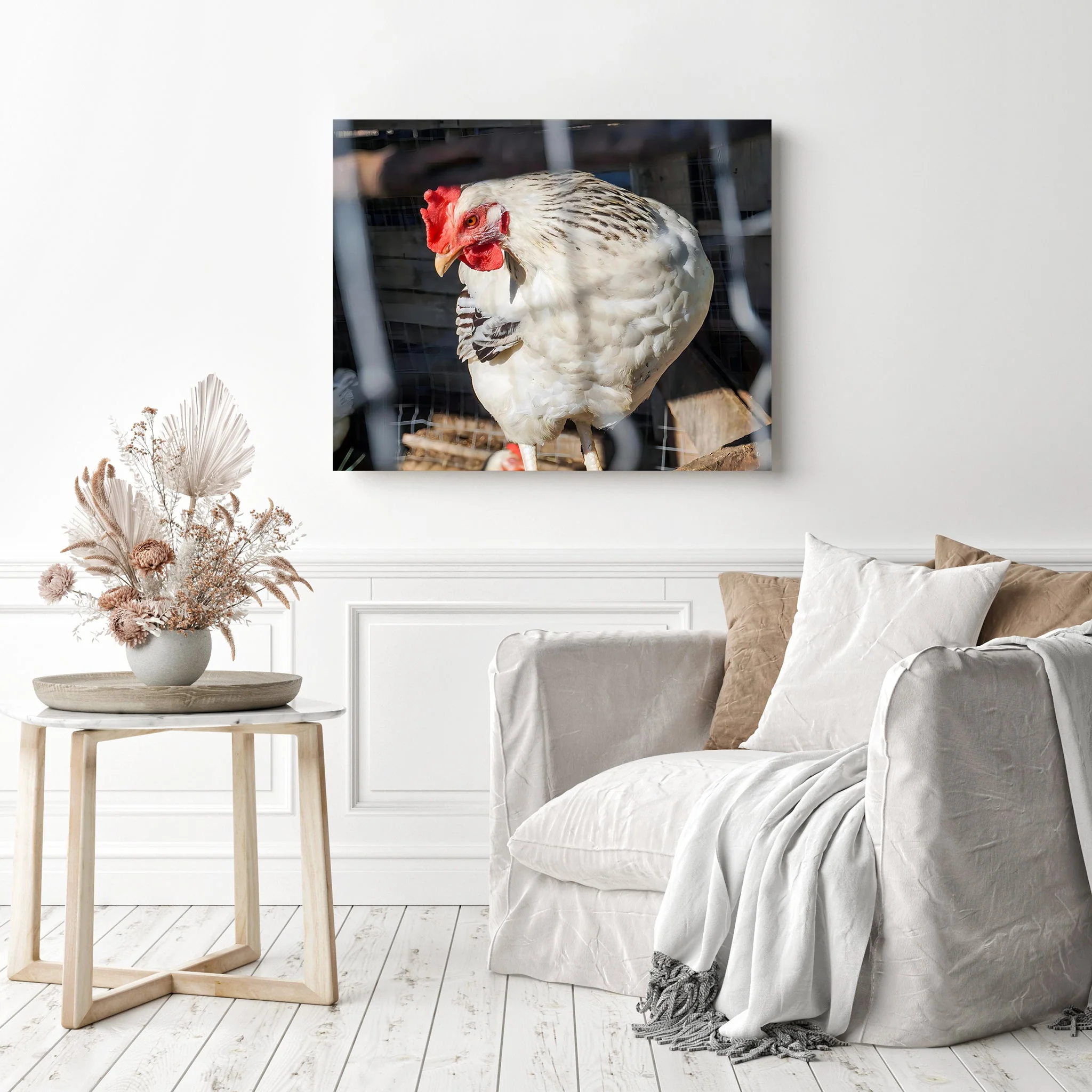 White and Black Chicken | Diamond Painting - Image 3