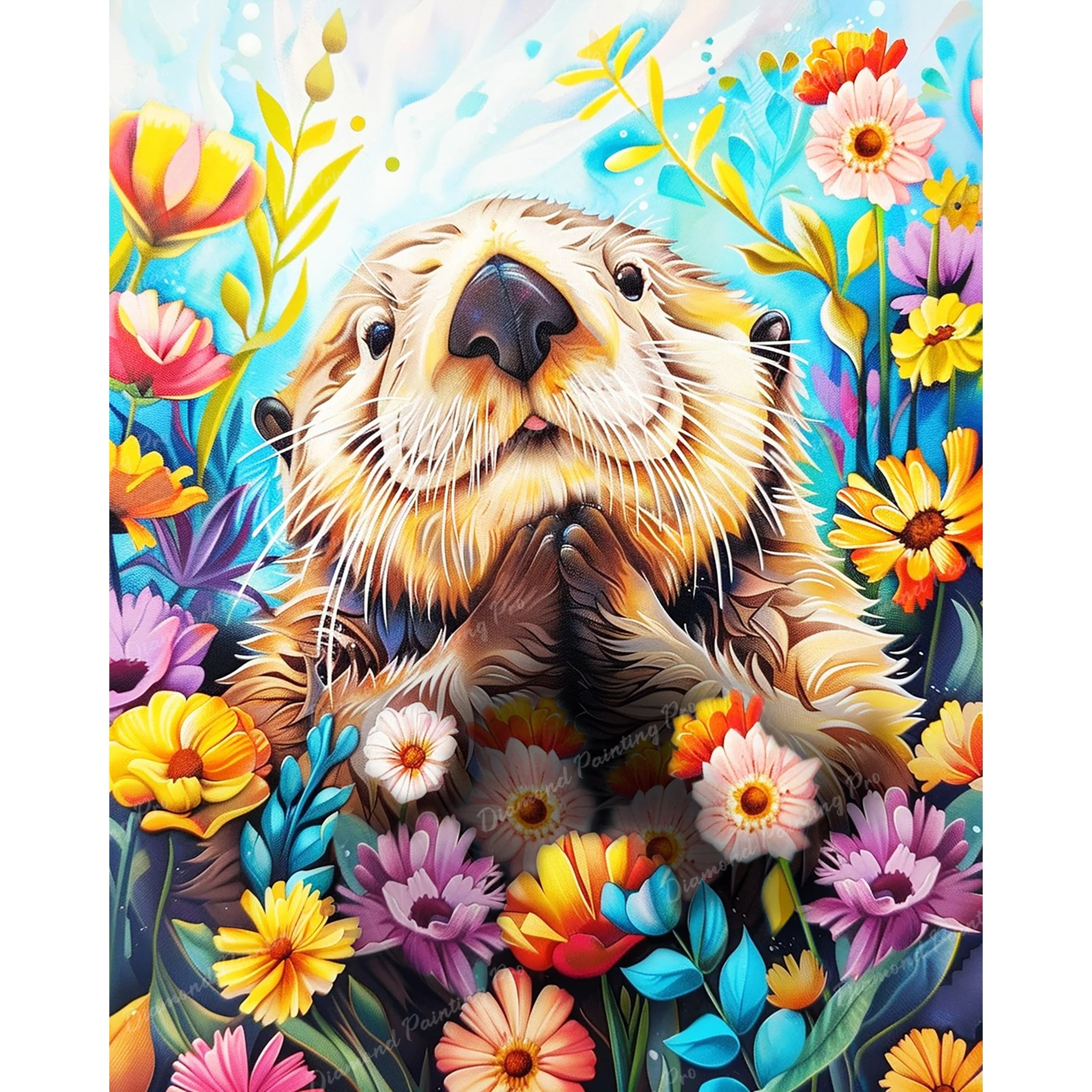 Otterly Adorable Blooms | Diamond Painting - Image 2