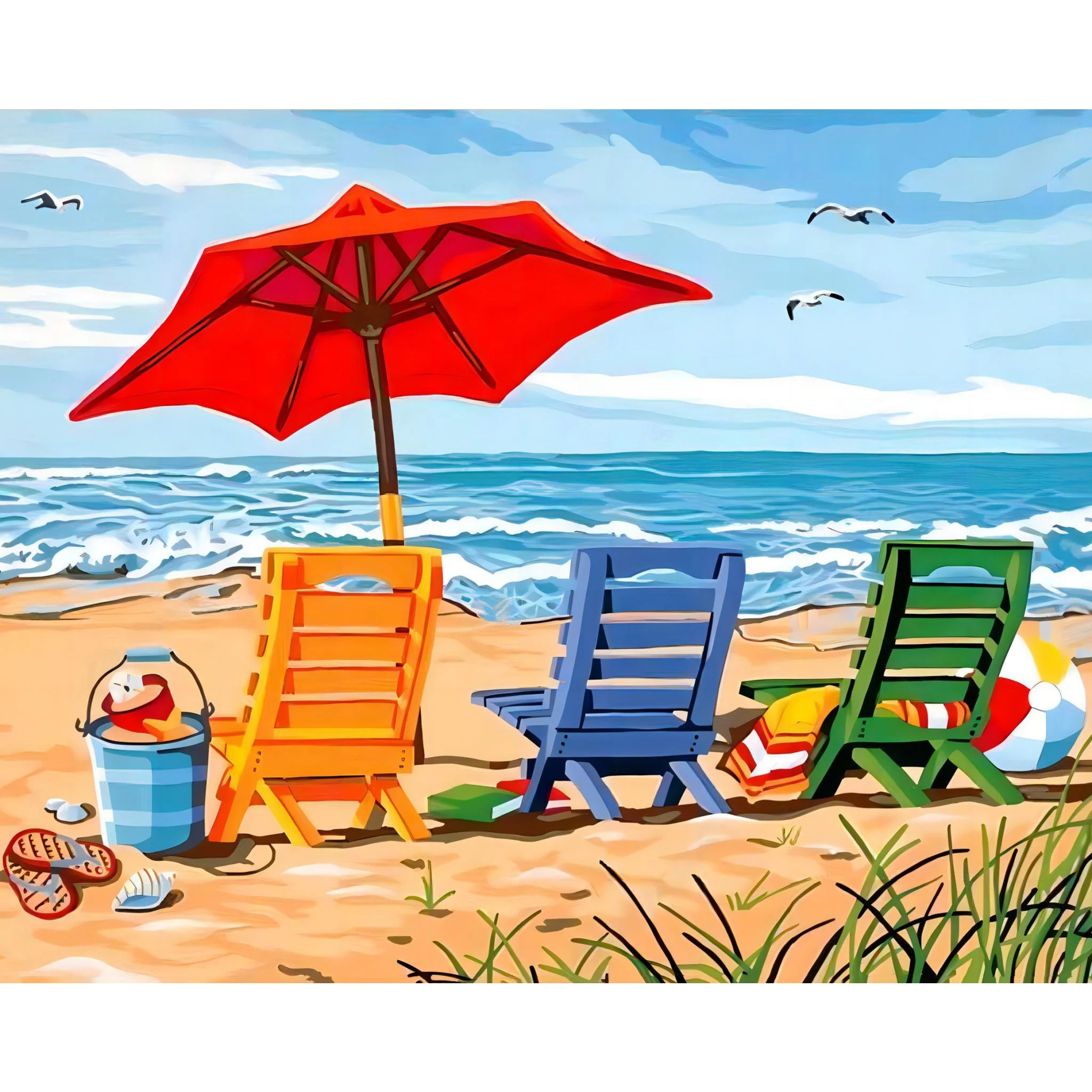 Vacations at the Beach | Diamond Painting - Image 2