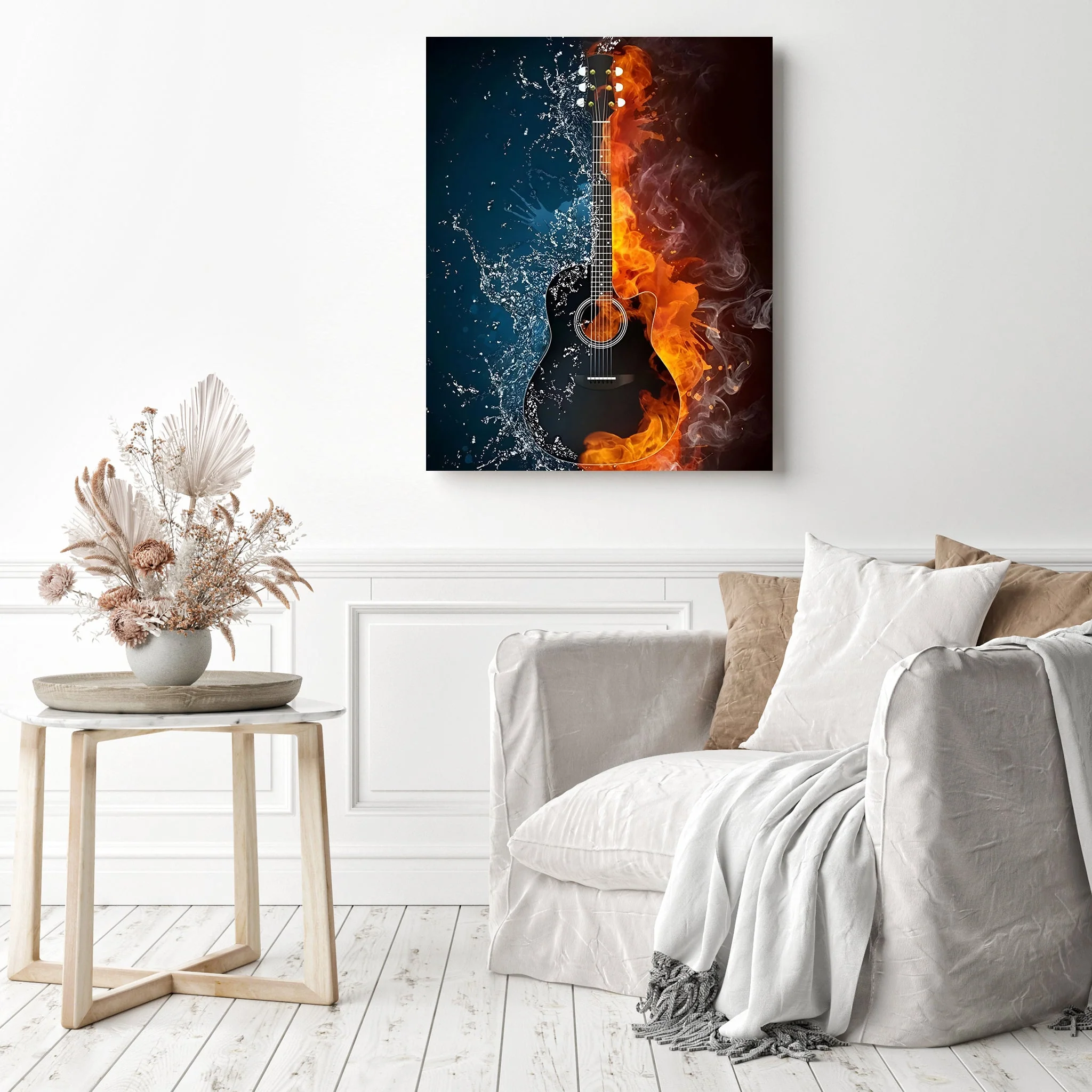 Fire & Water Guitar | Diamond Painting - Image 3