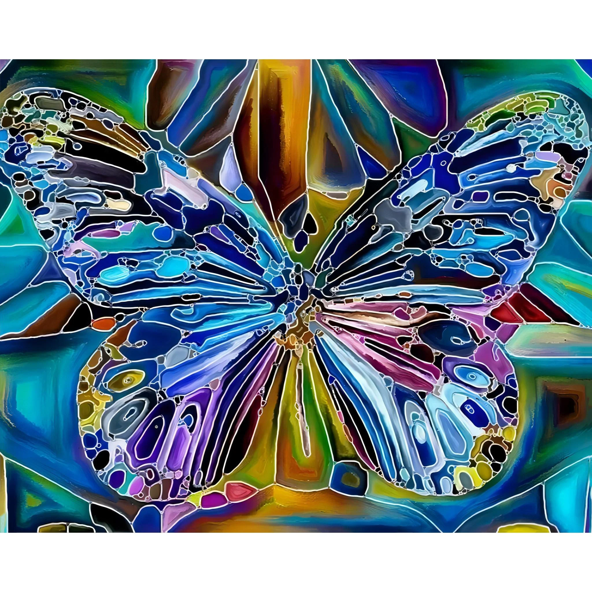 Multicolored Psychedelic Butterfly | Diamond Painting - Image 2