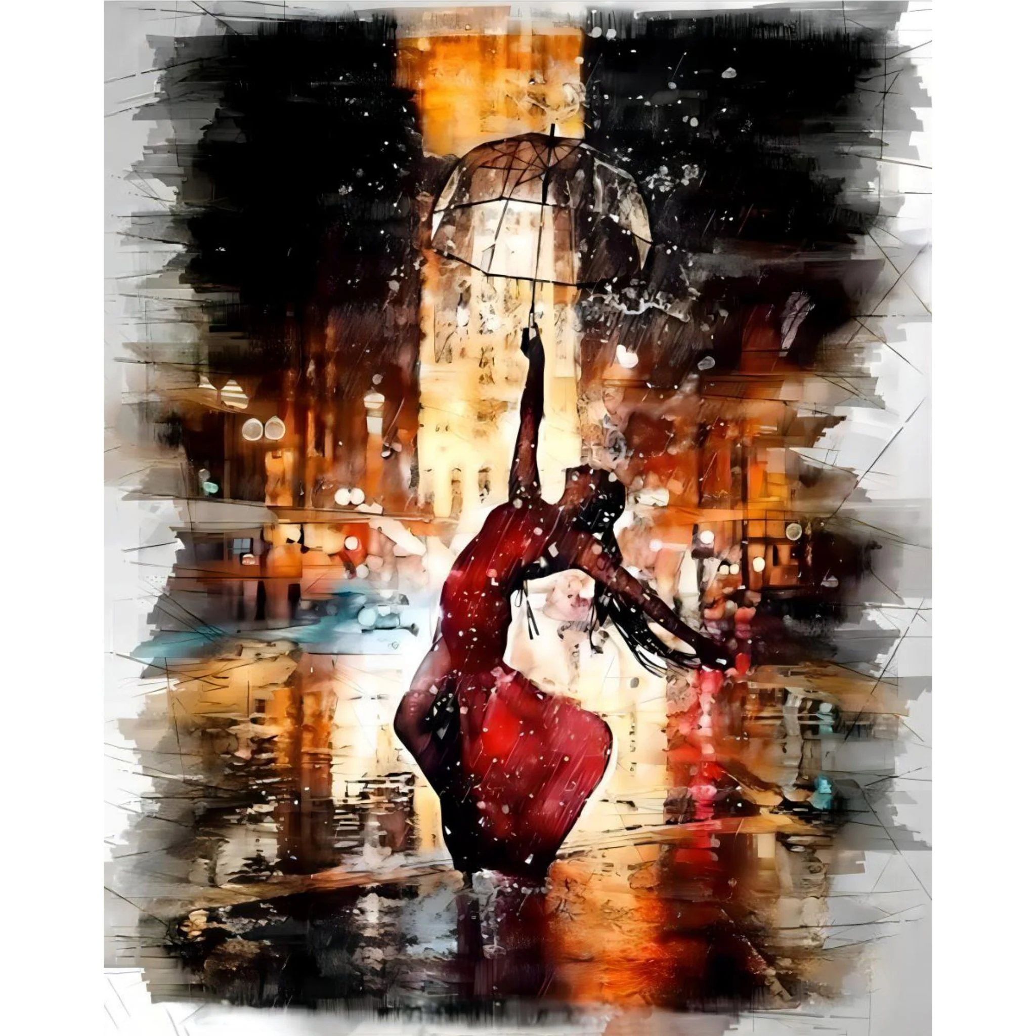 Rainy Night Dance | Diamond Painting - Image 2