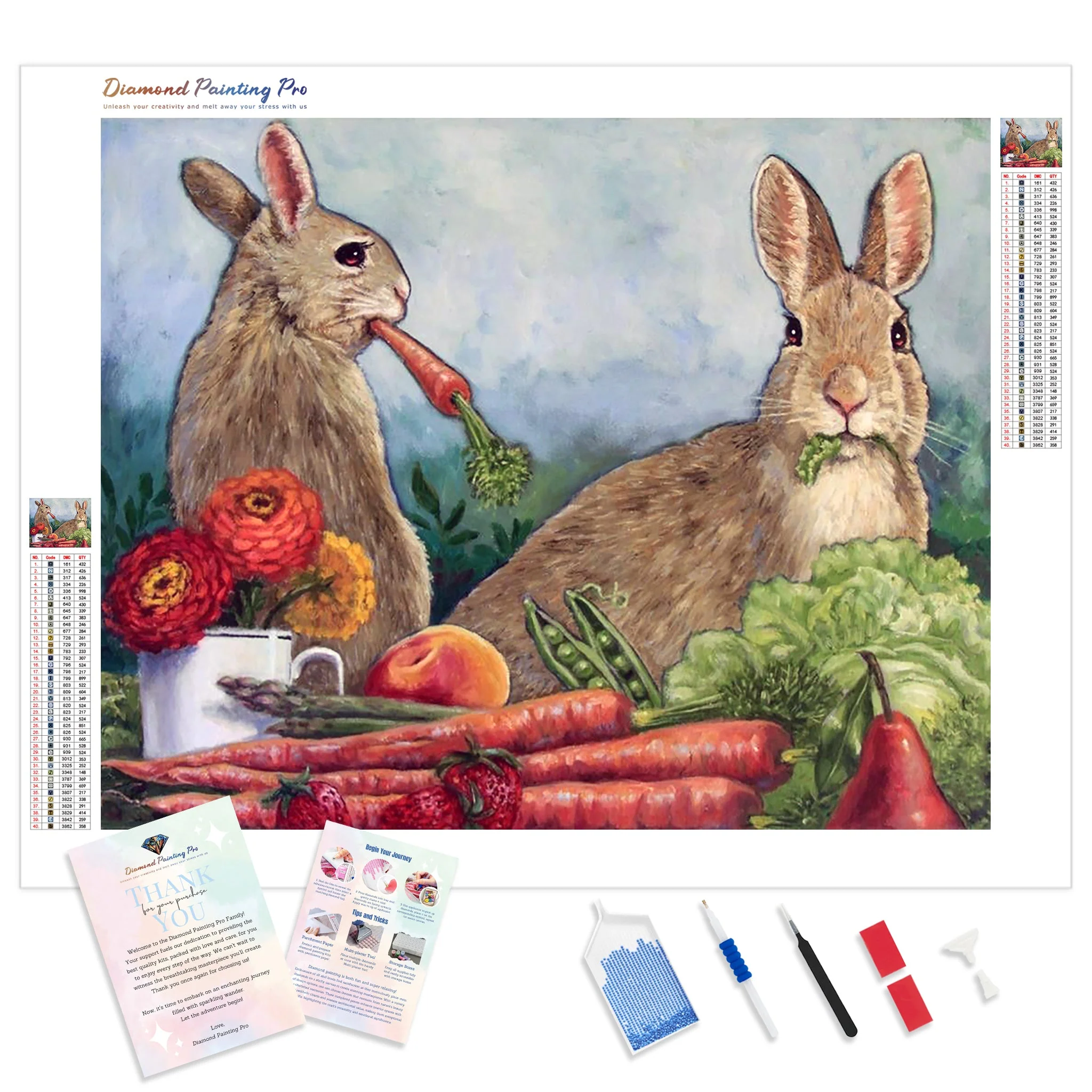 Summer Joy Bunnies | Diamond Painting