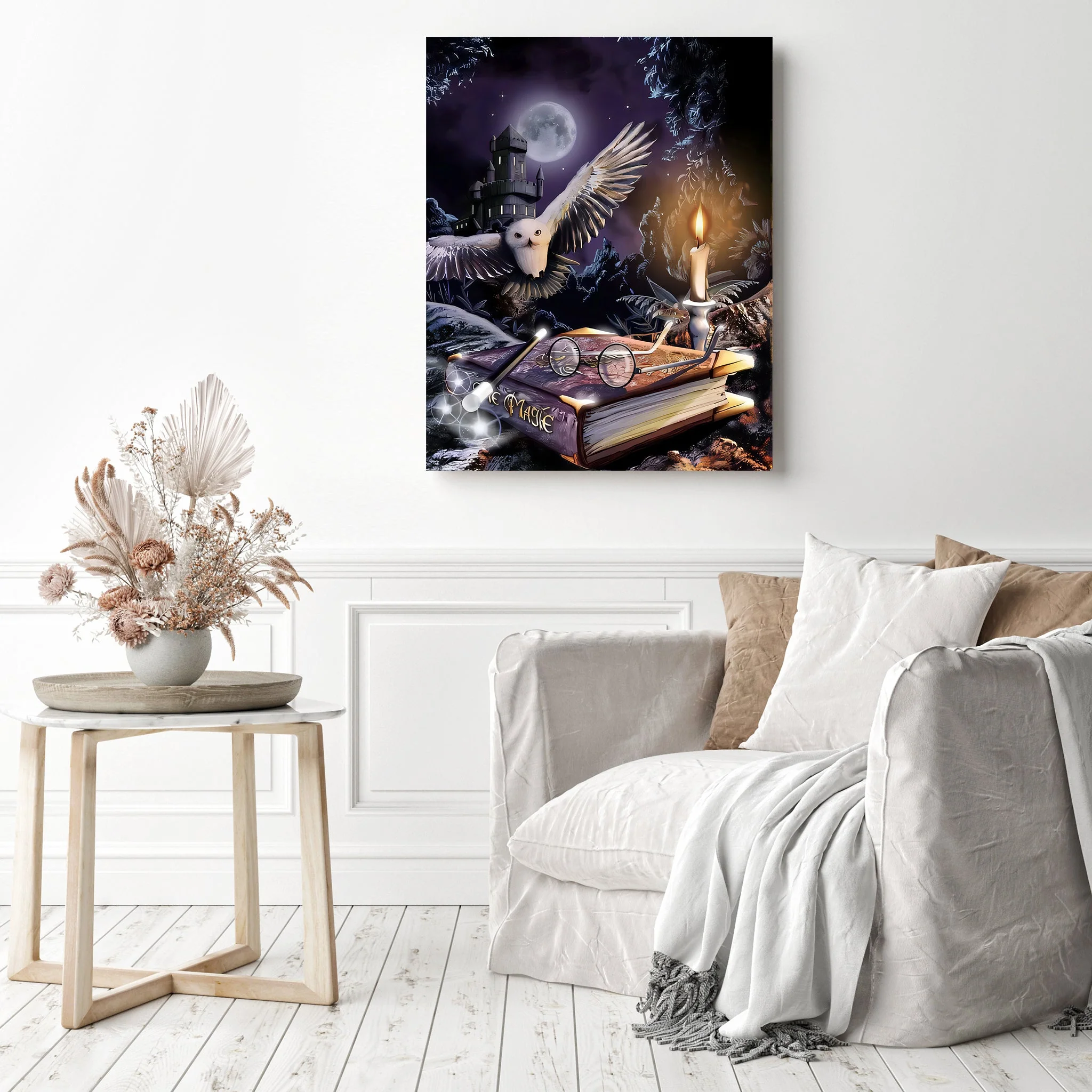 Magical Owl and Castle | Diamond Painting - Image 3