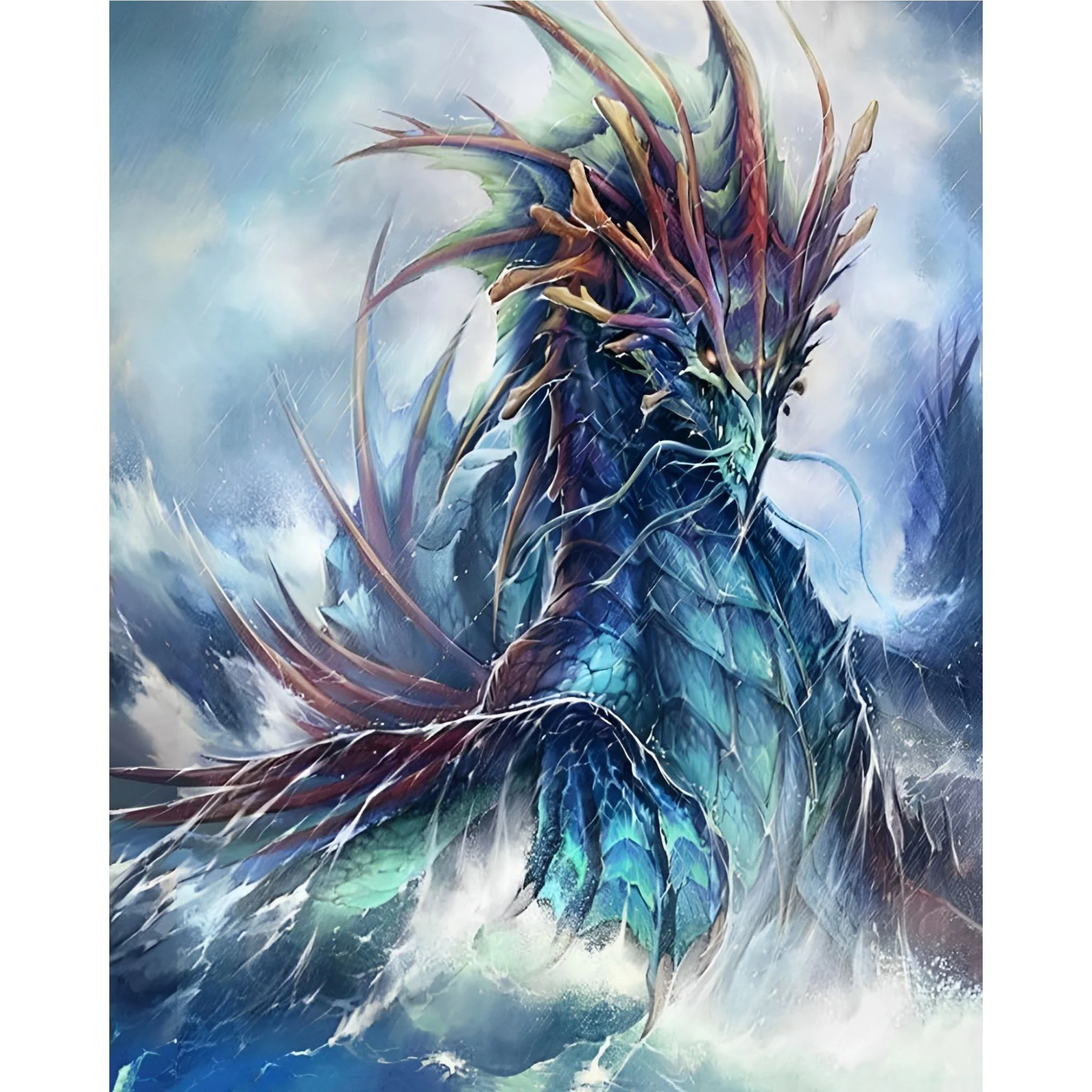 Magic Cool Dragon On The Sea | Diamond Painting - Image 2