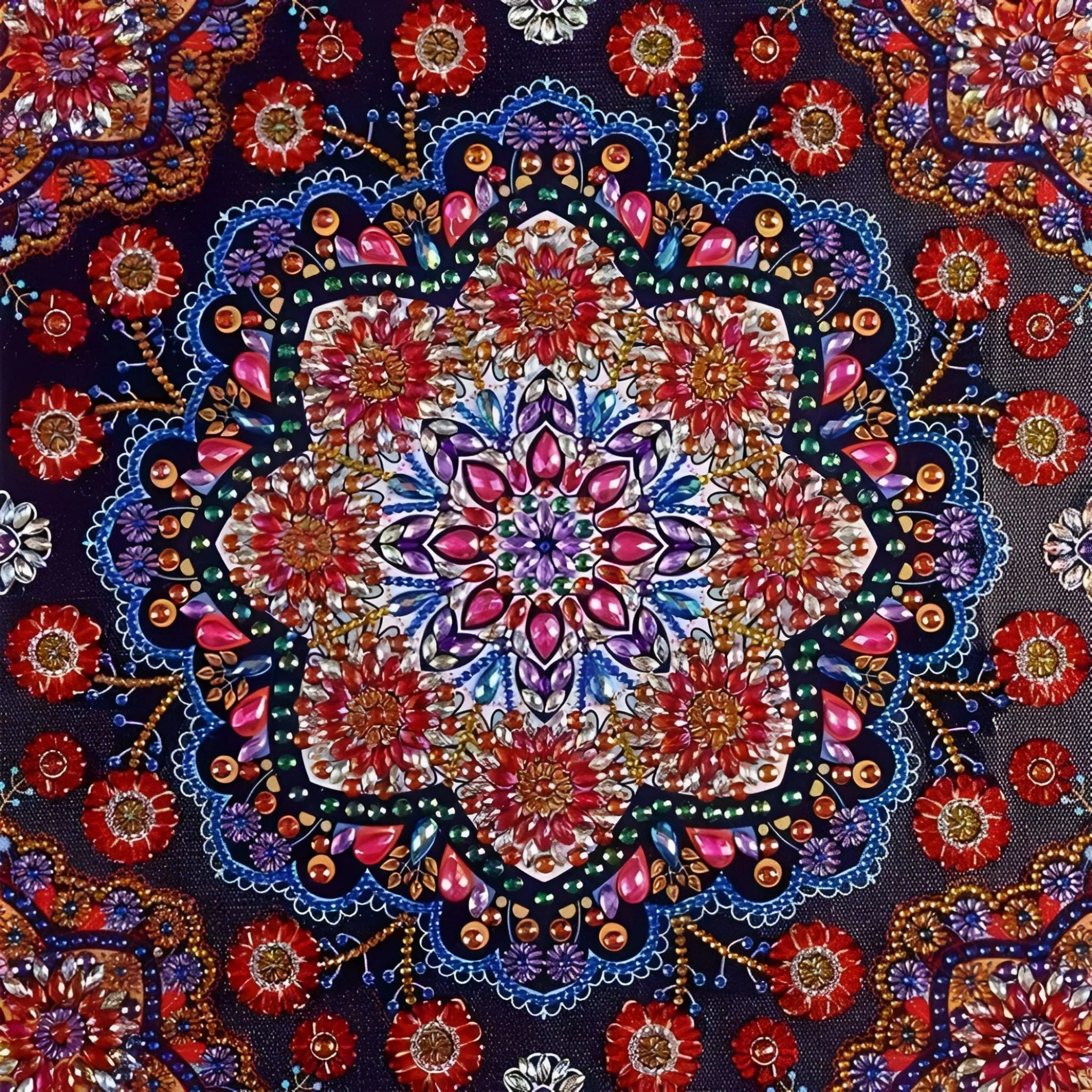Crystals Abstract Mandala | Diamond Painting - Image 2