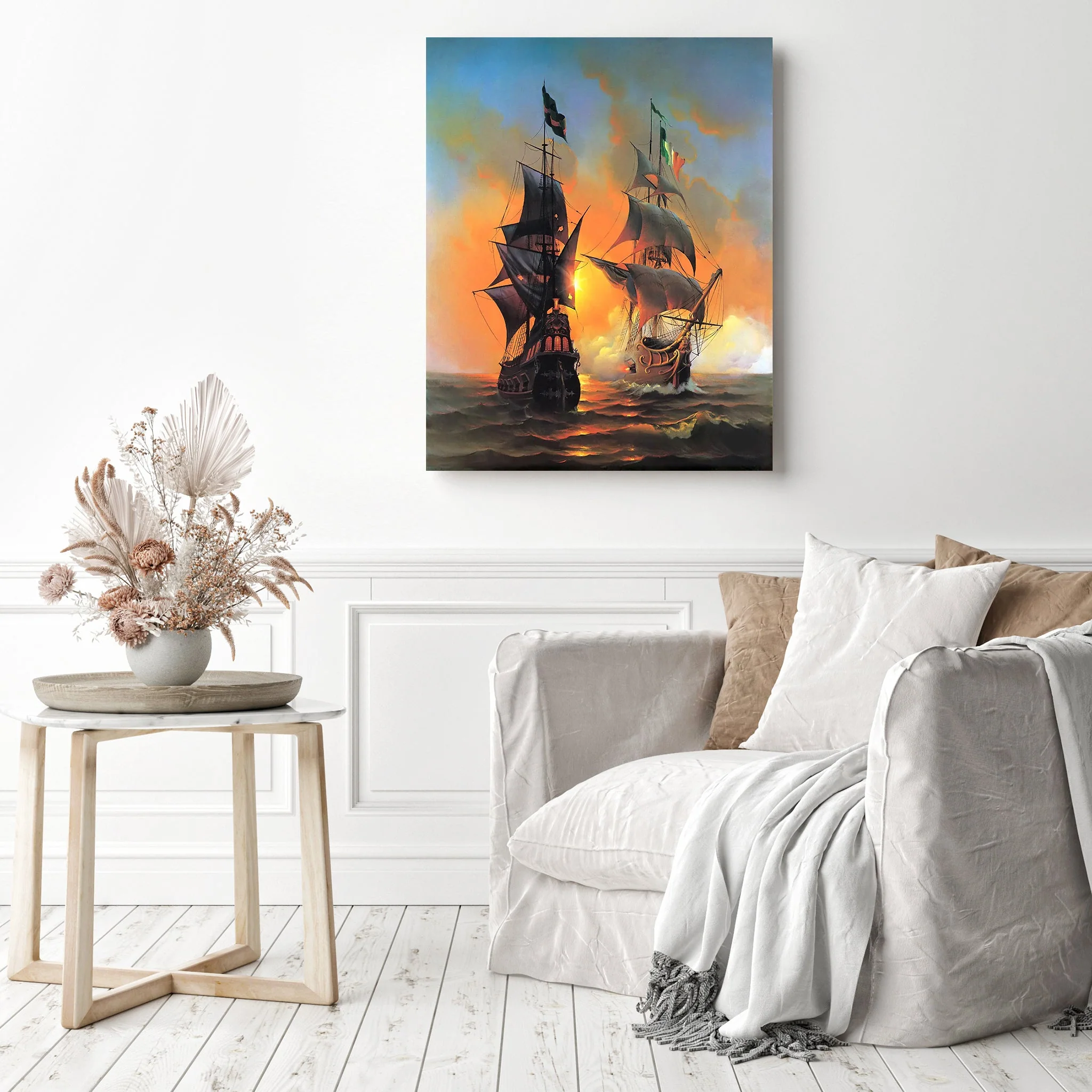 Sailboats Sailing In The Sea | Diamond Painting - Image 3