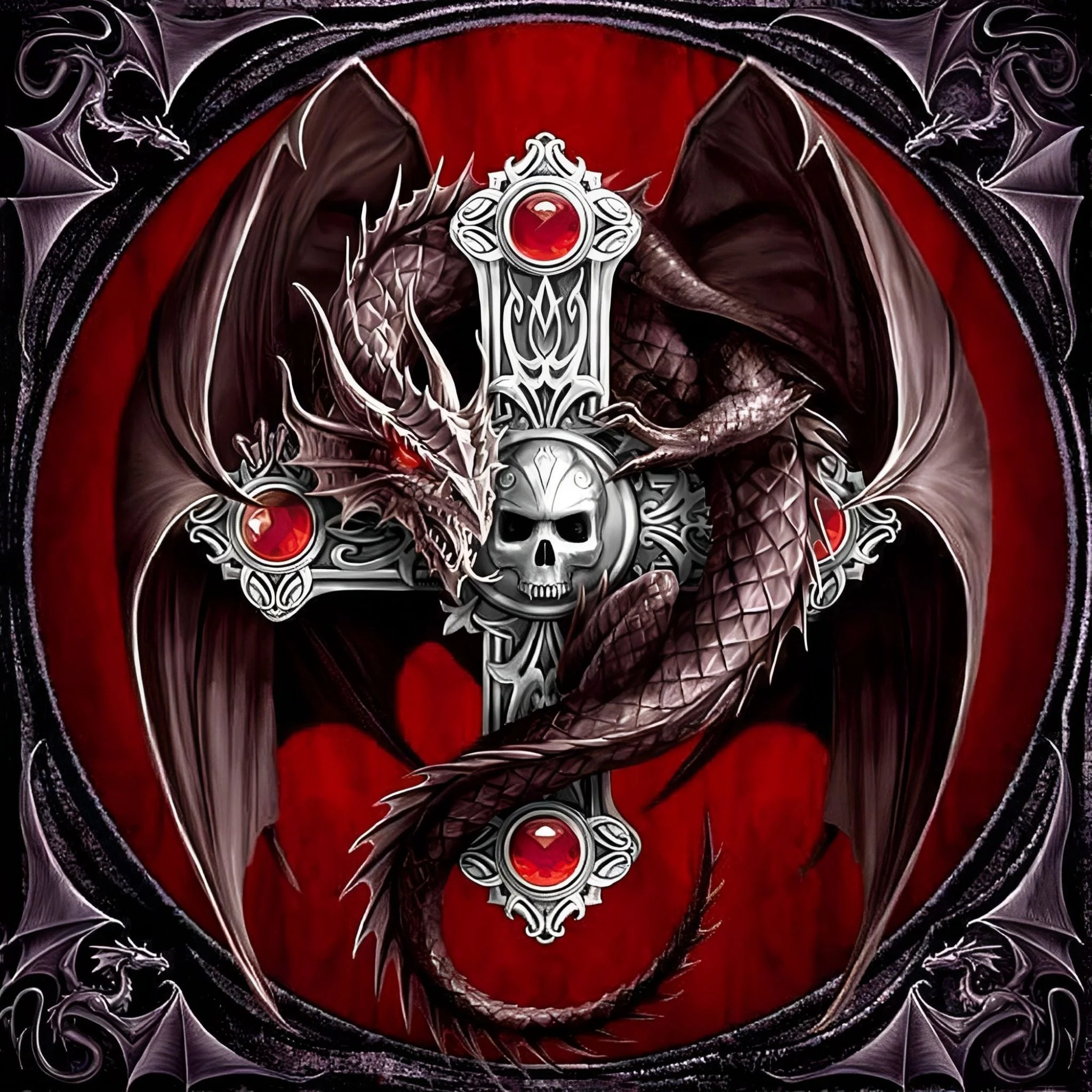 Horrible Skull Dragon | Diamond Painting - Image 2