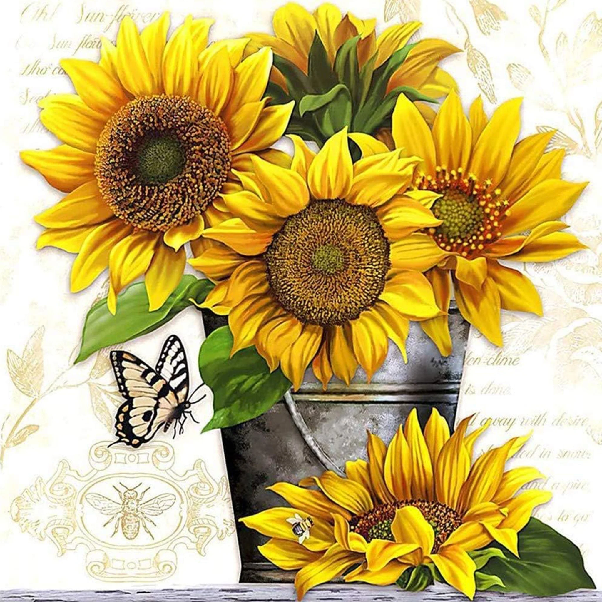 Yellow Sunflowers | Diamond Painting - Image 2