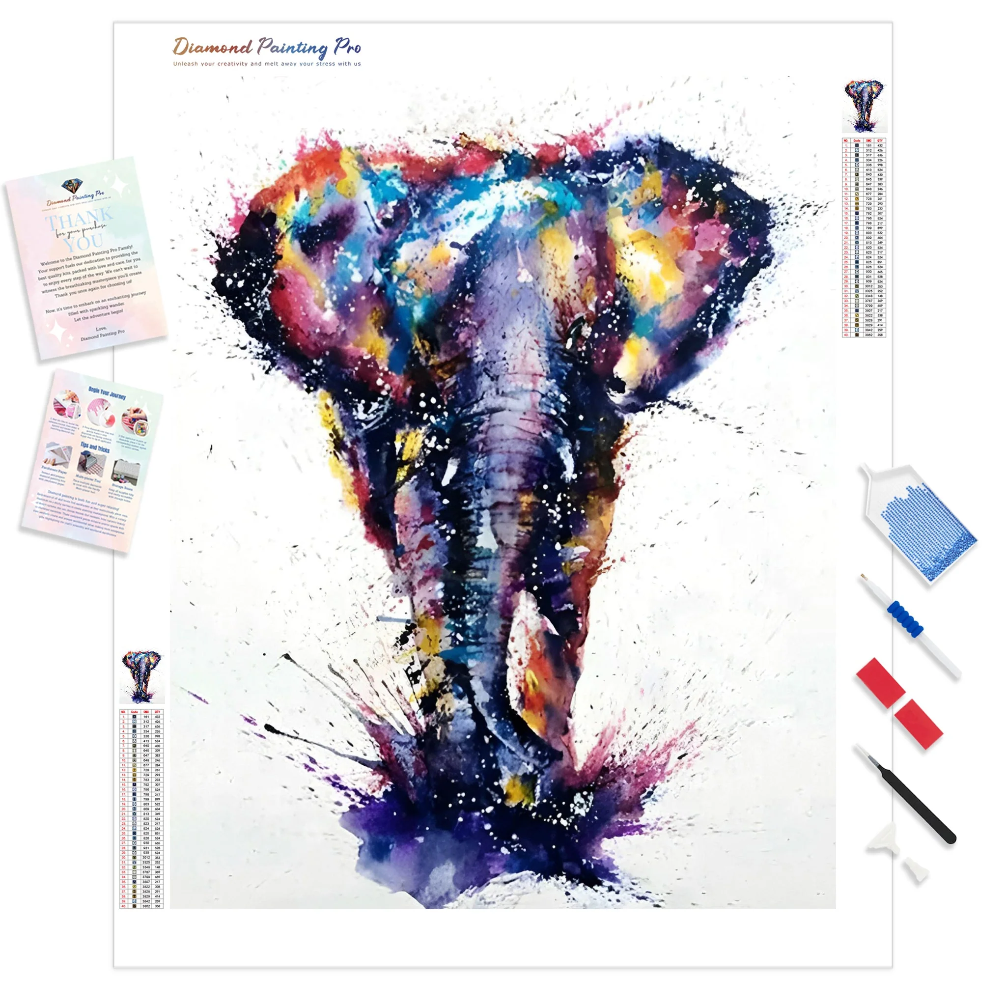 Watercolor Elephant | Diamond Painting