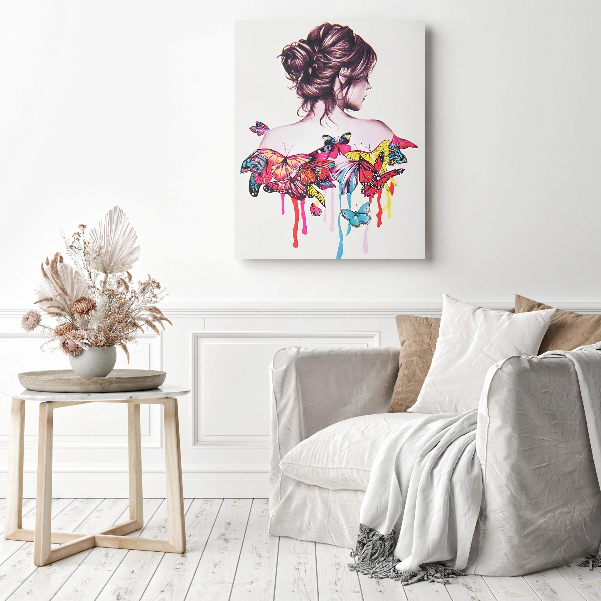 Lady With Butterflies | Diamond Painting - Image 3