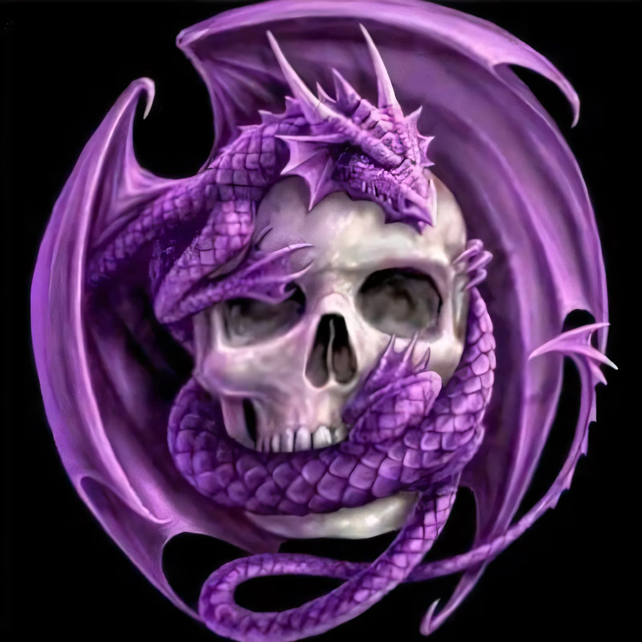 Purple Dragon Skull | Diamond Painting - Image 2