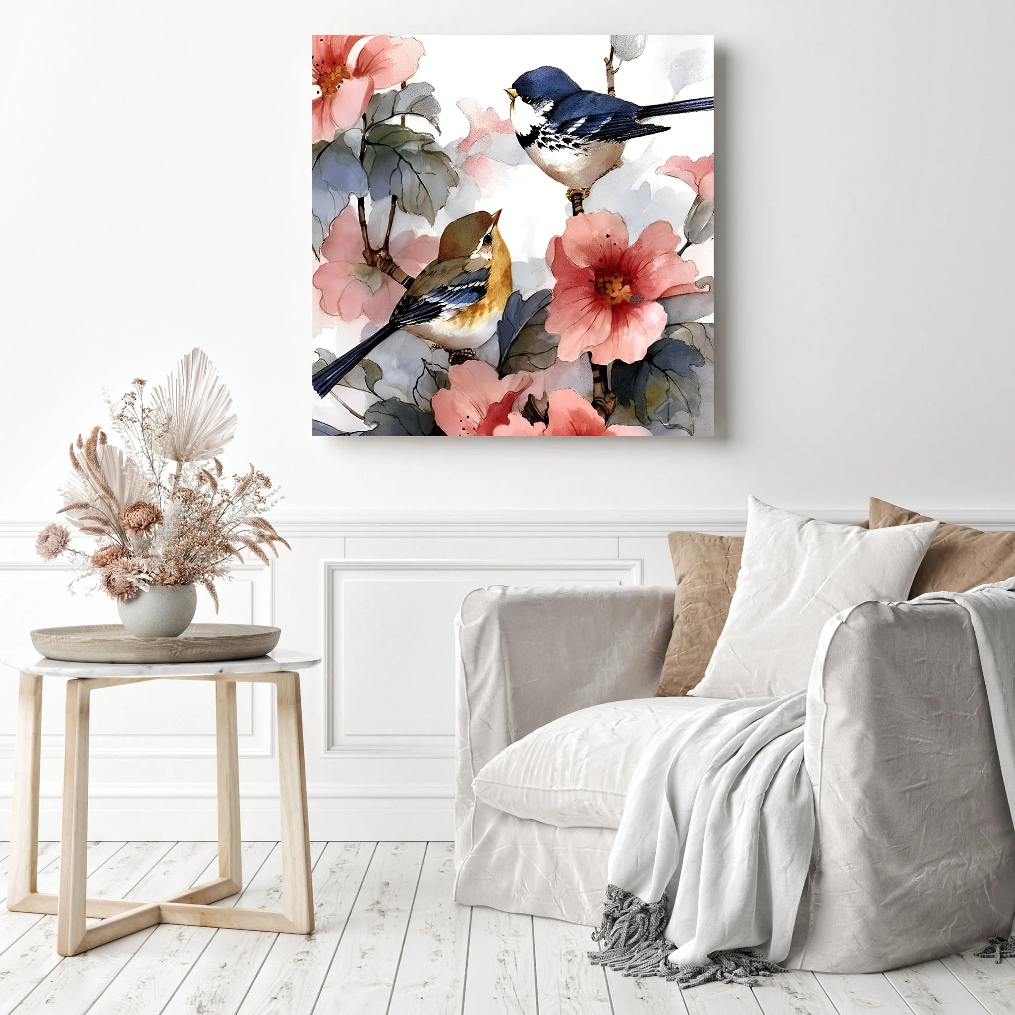 Two Birds on the Flower Branch | Diamond Painting - Image 3