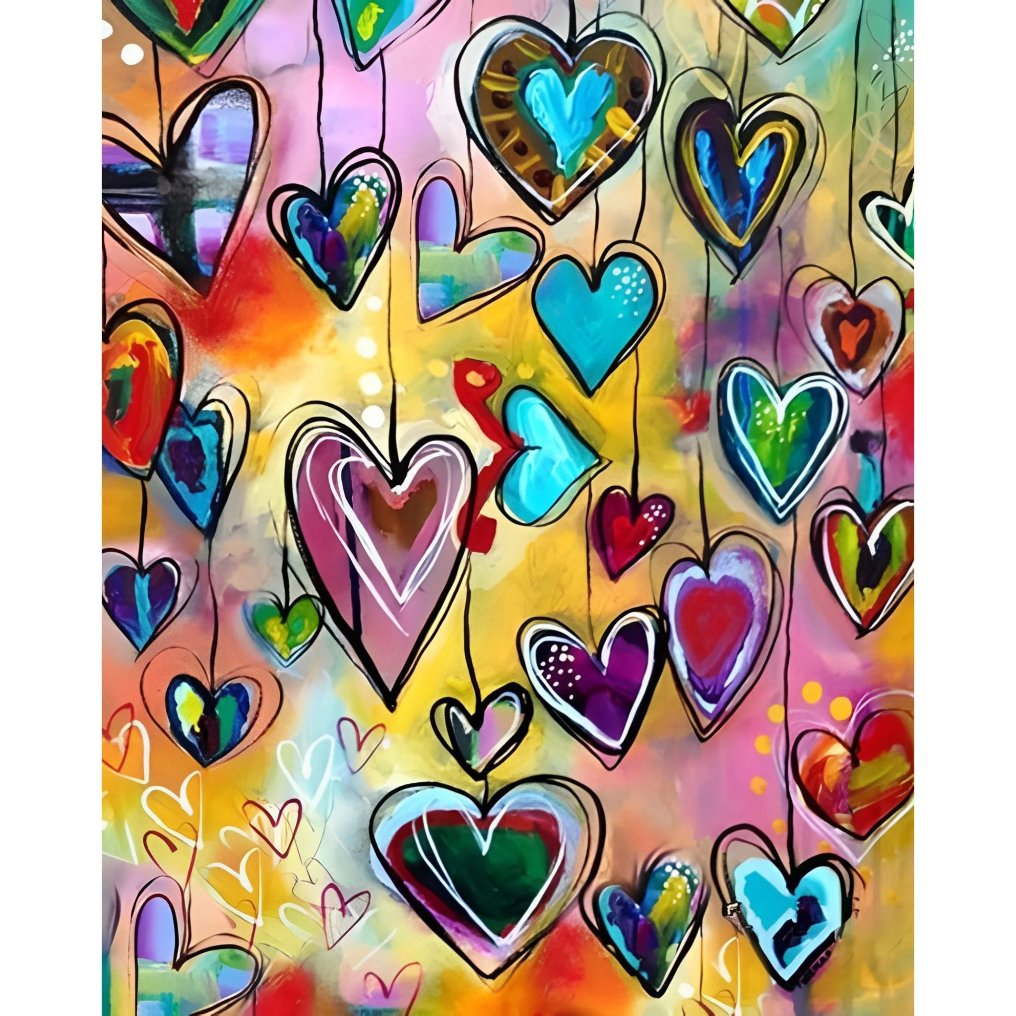 Hanging Hearts | Diamond Painting - Image 2