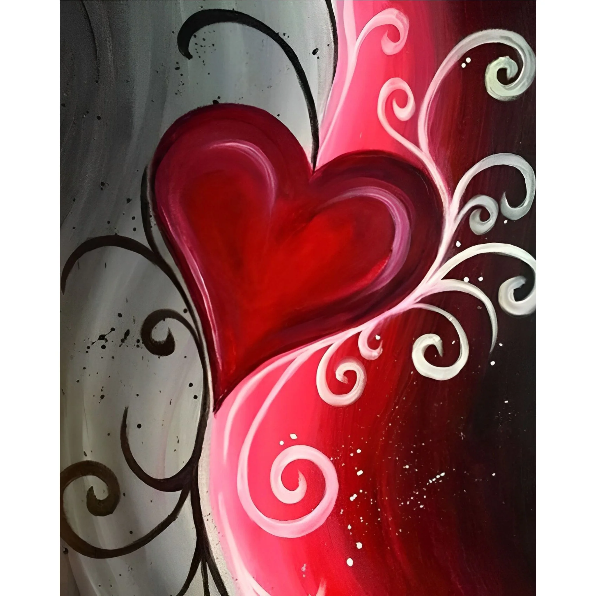 Red Heart Artwork | Diamond Painting - Image 2