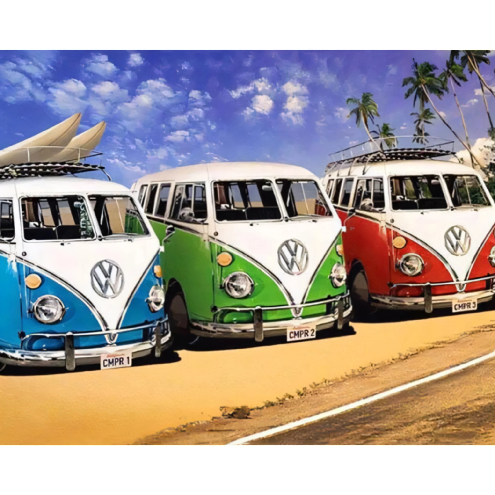 VW Kombi Vans | Diamond Painting - Image 2