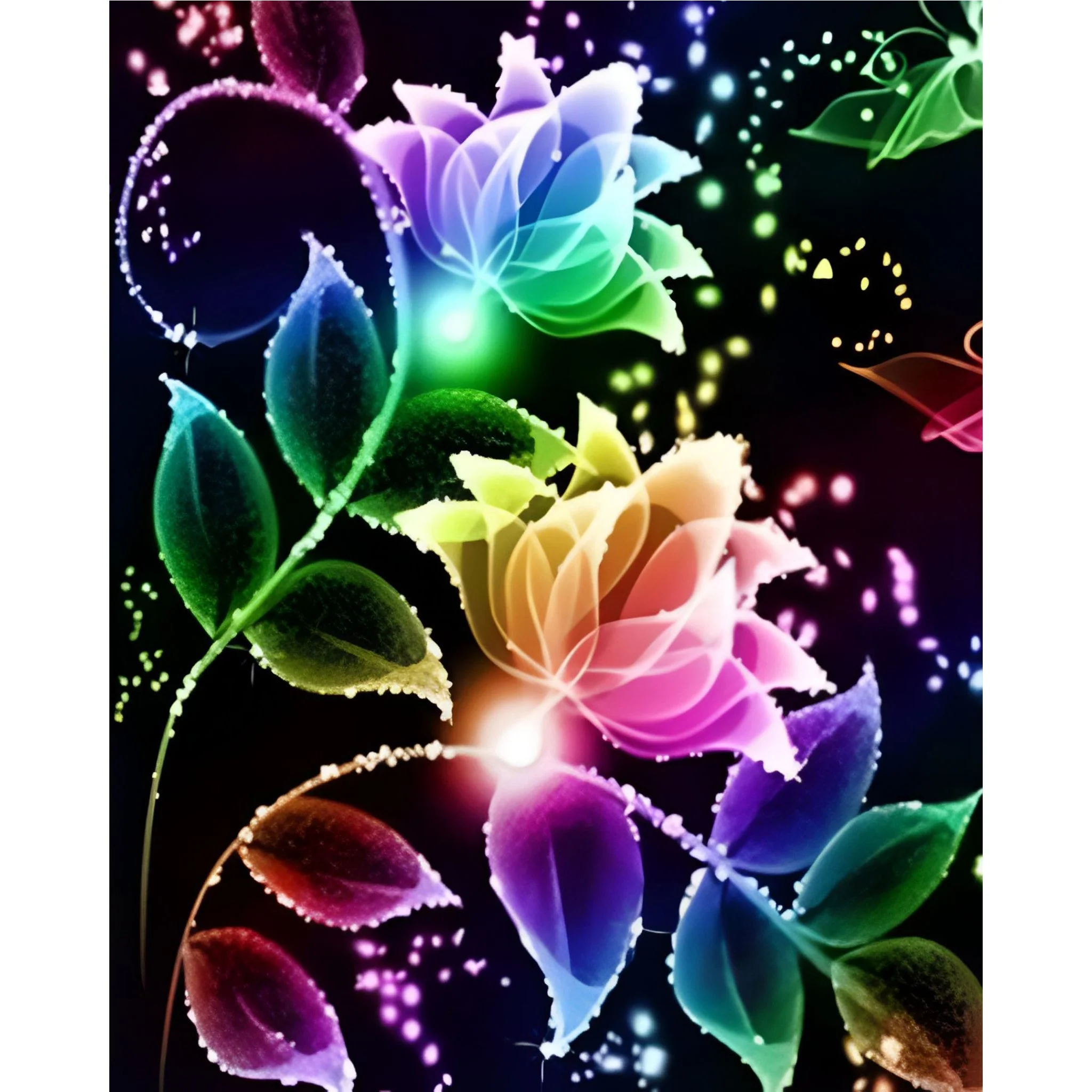 Modern Art Color Abstract Flowers | Diamond Painting - Image 2