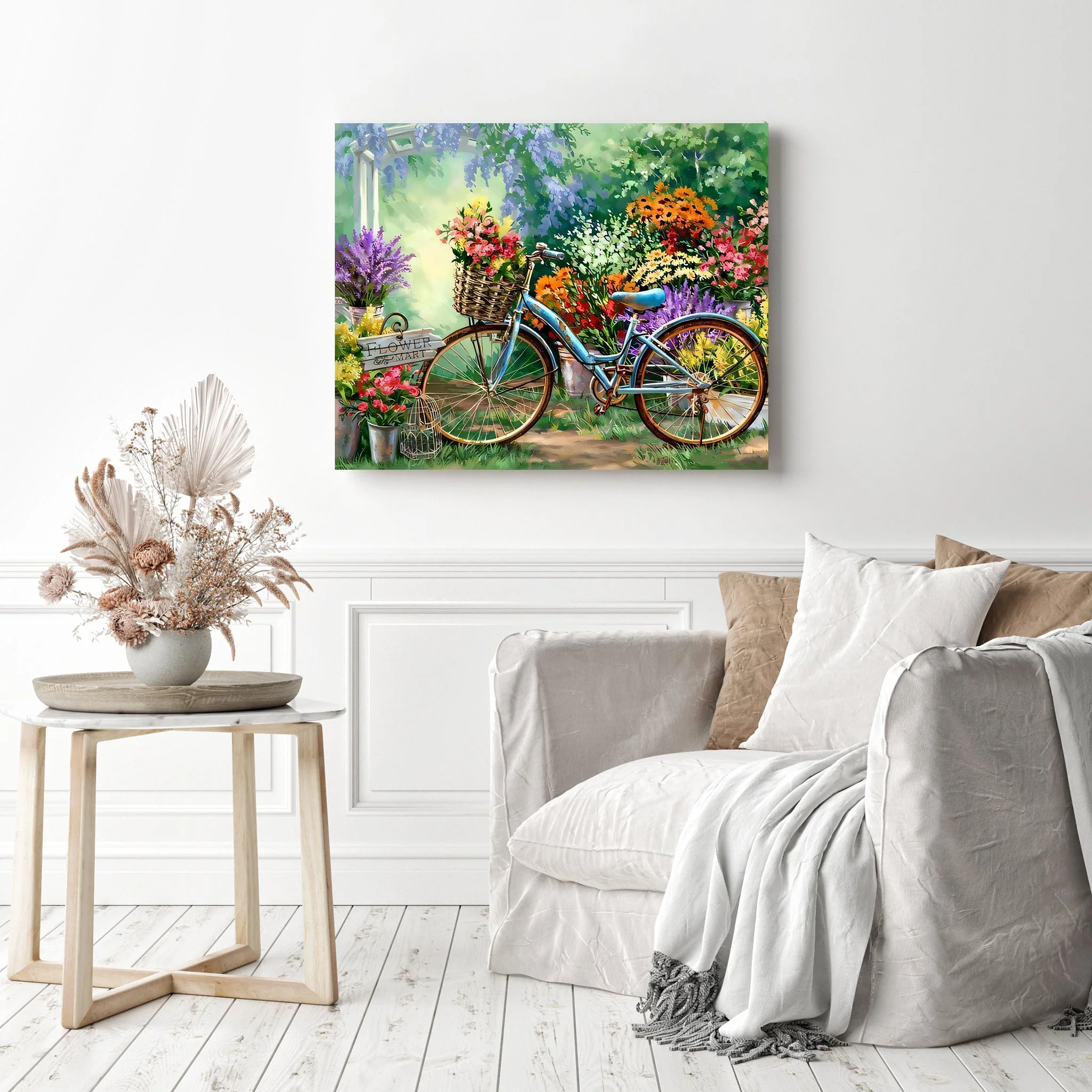 Flowers And Bicycles | Diamond Painting - Image 3