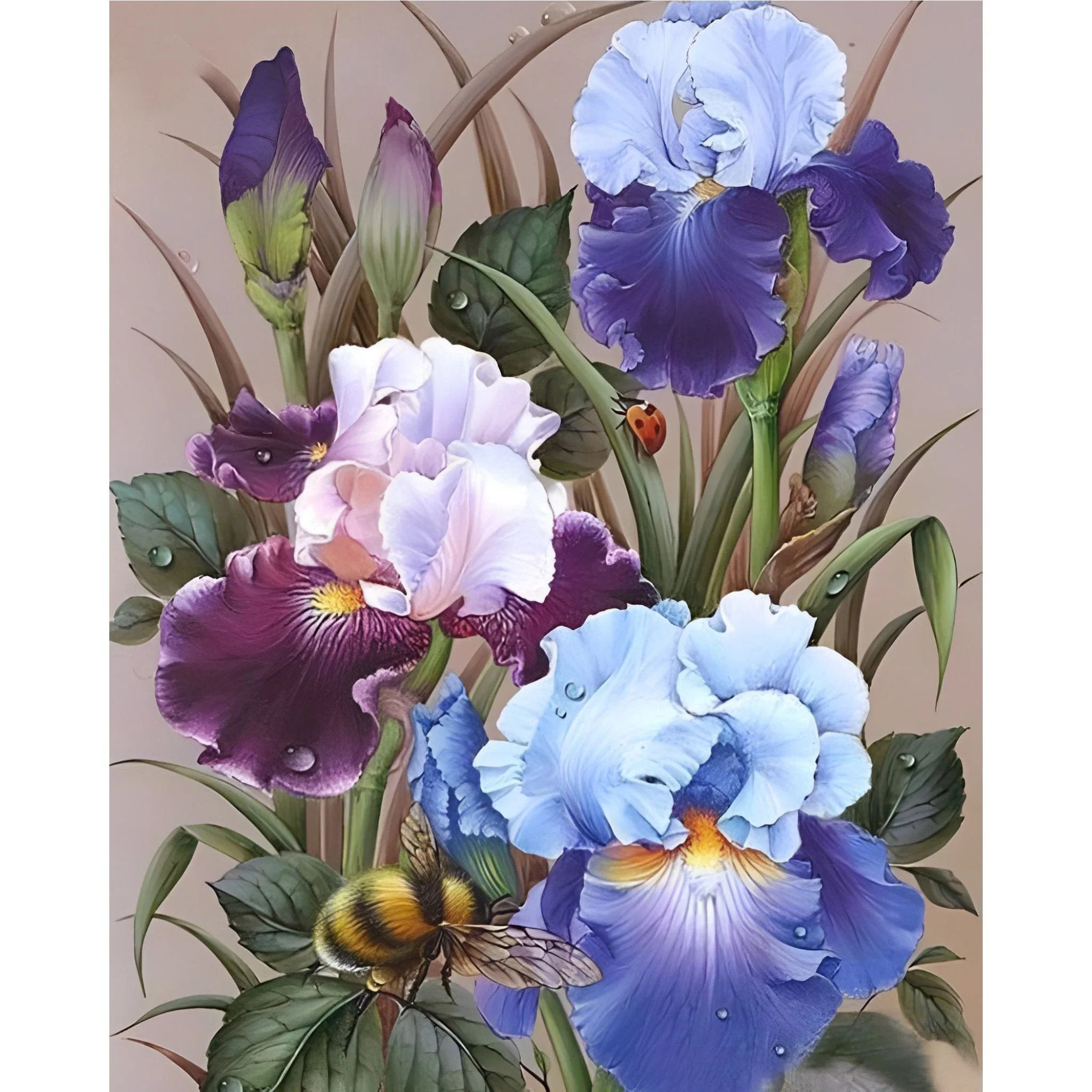 Purple Flowers | Diamond Painting - Image 2